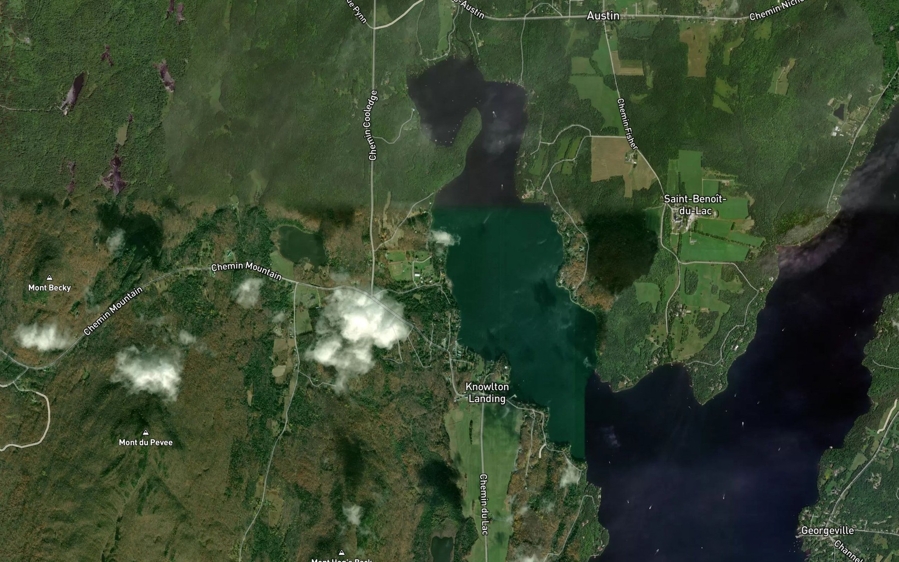 Satellite map of the Ruisseau Glen
