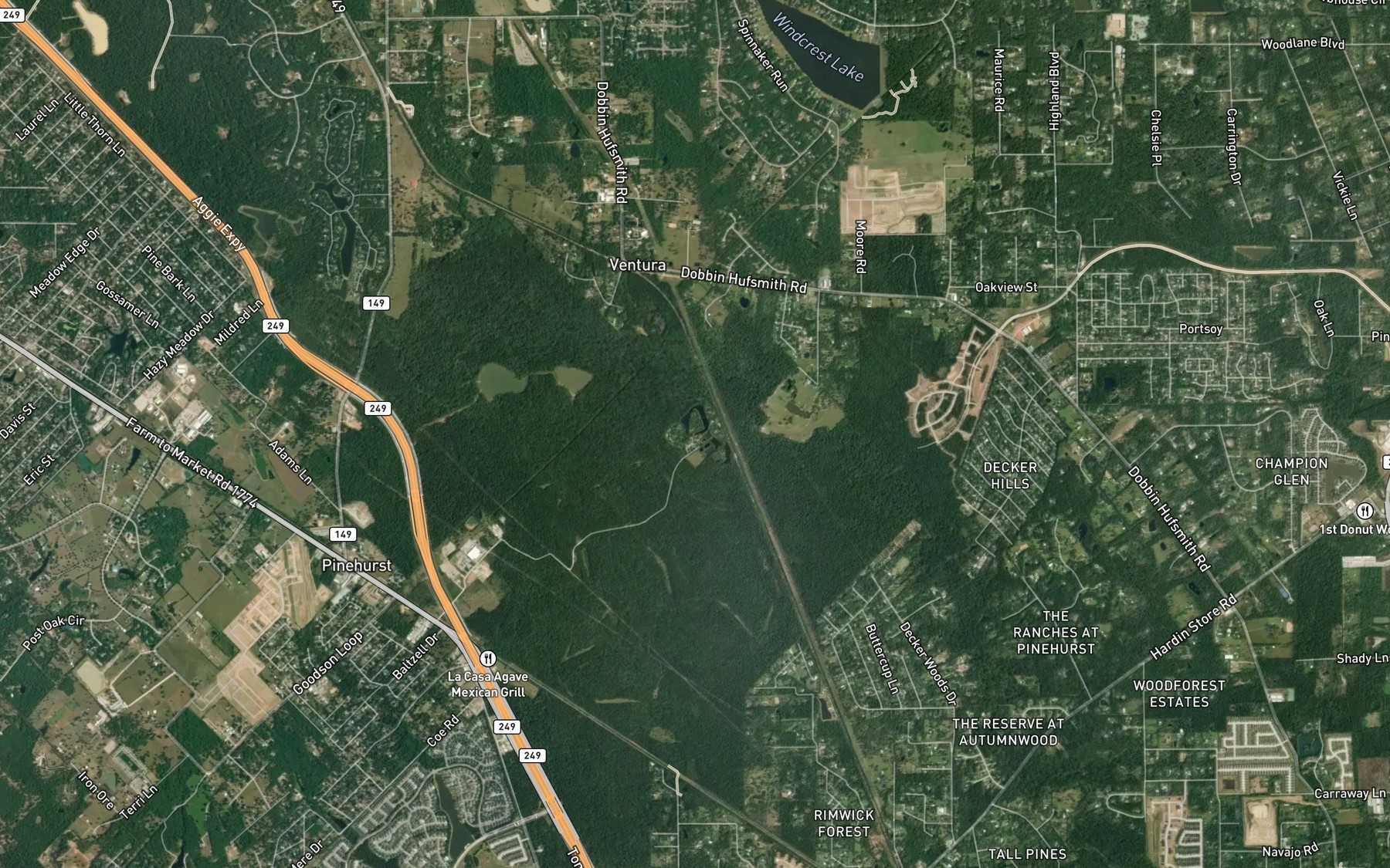 Satellite map of the Circle Lake