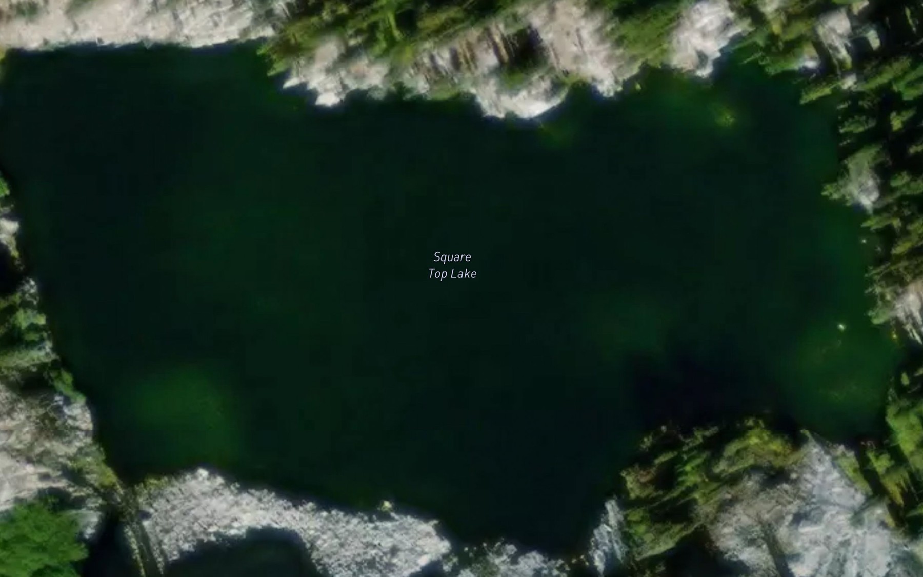 Satellite map of the Square Top Lake