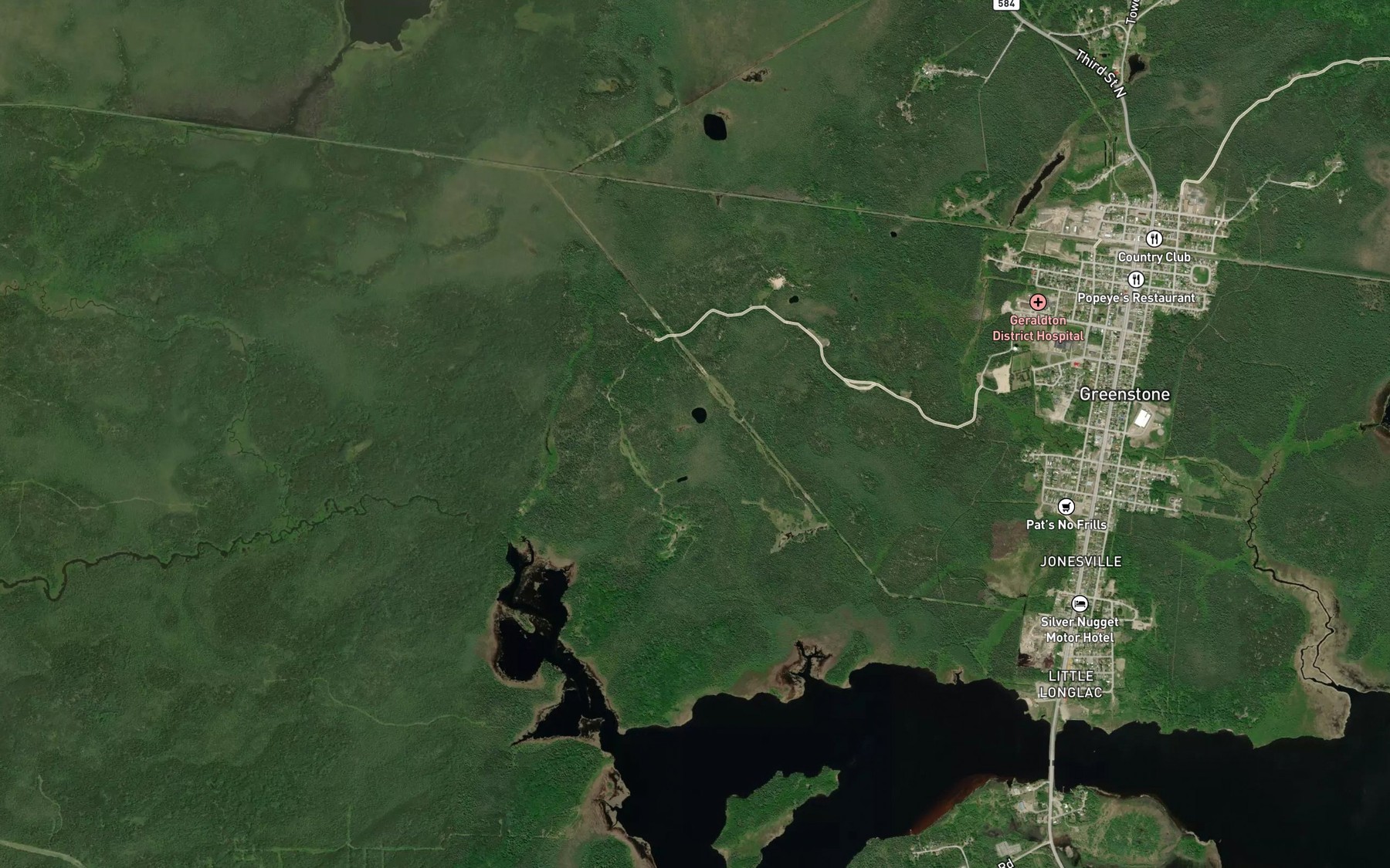 Satellite map of the Magnet Creek