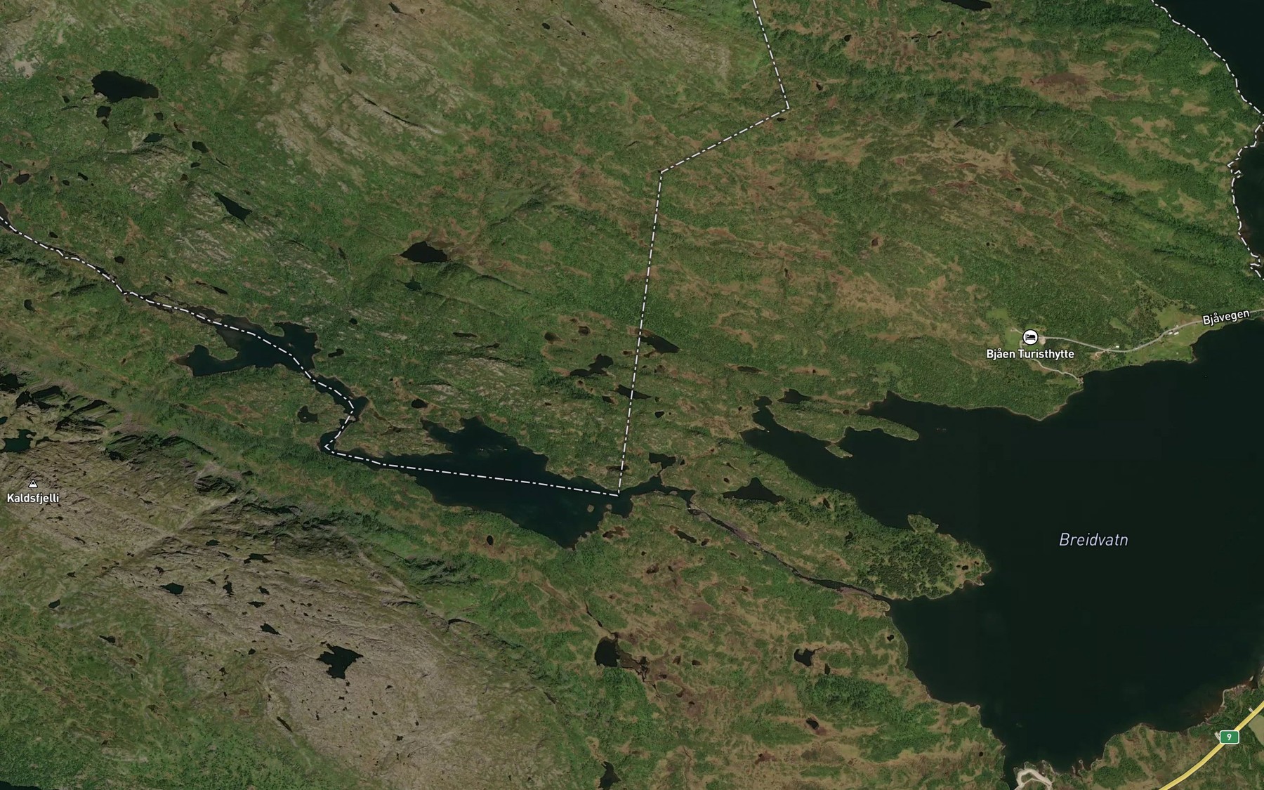 Satellite map of the Hyttevoddtjonn