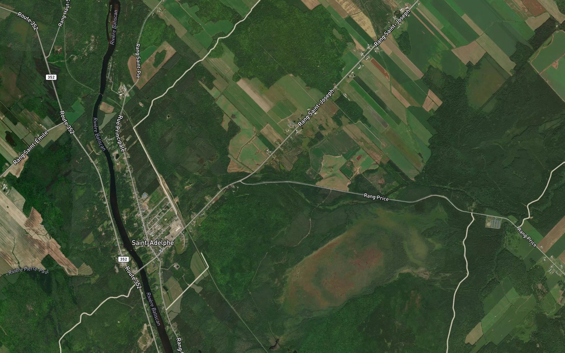 Satellite map of the Branche Trepanier