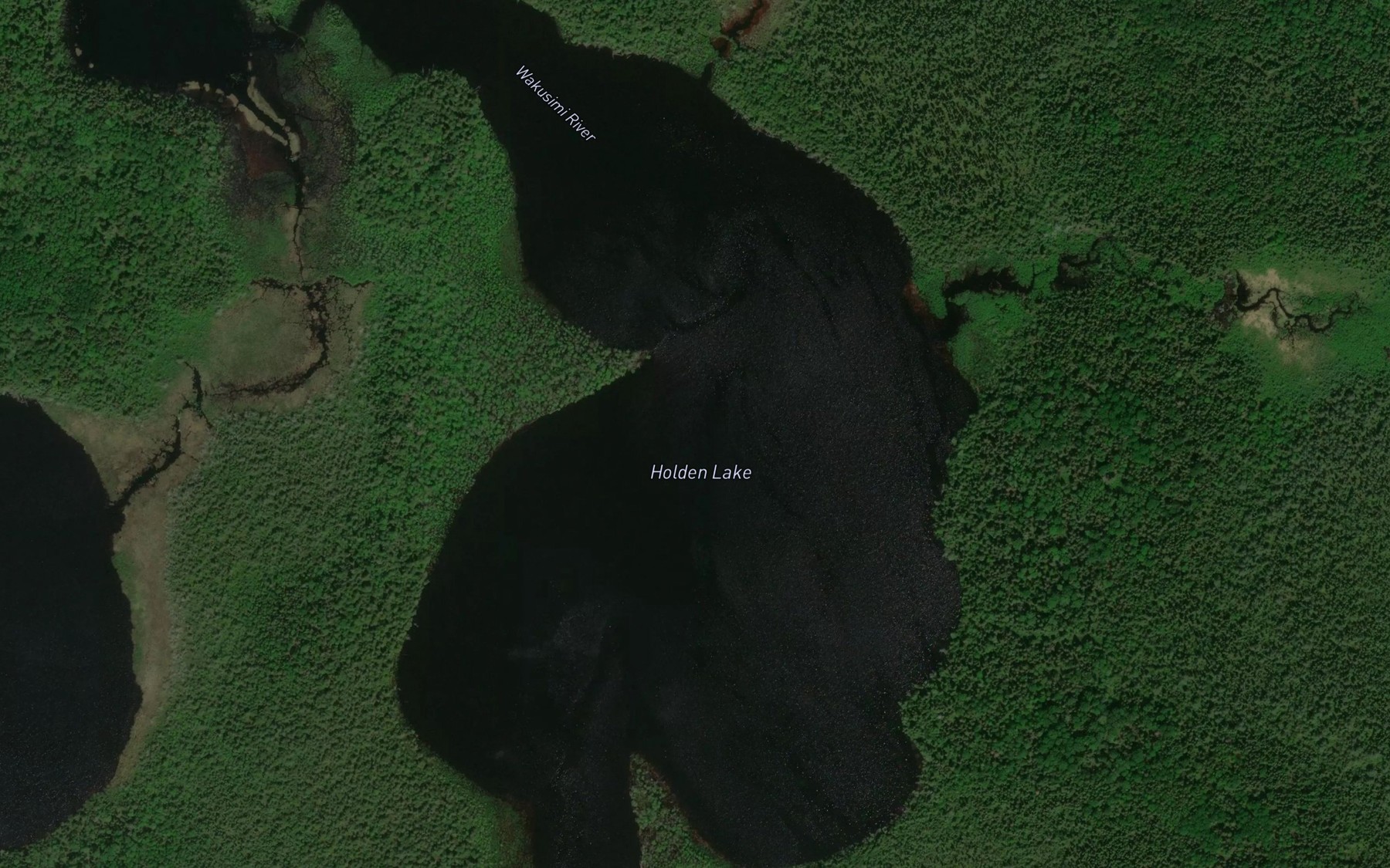 Satellite map of the Holden Lake