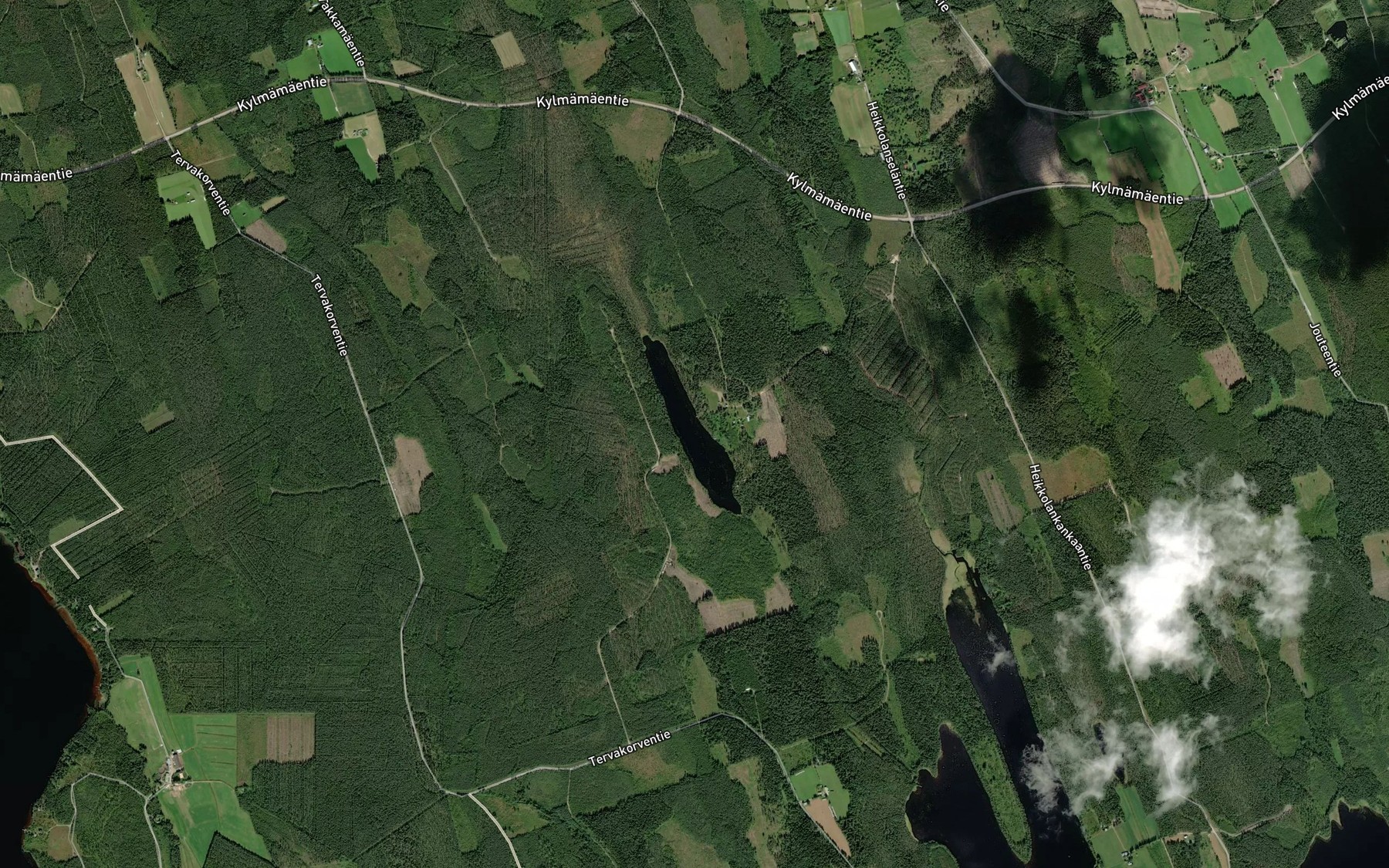 Satellite map of the Valkealampi