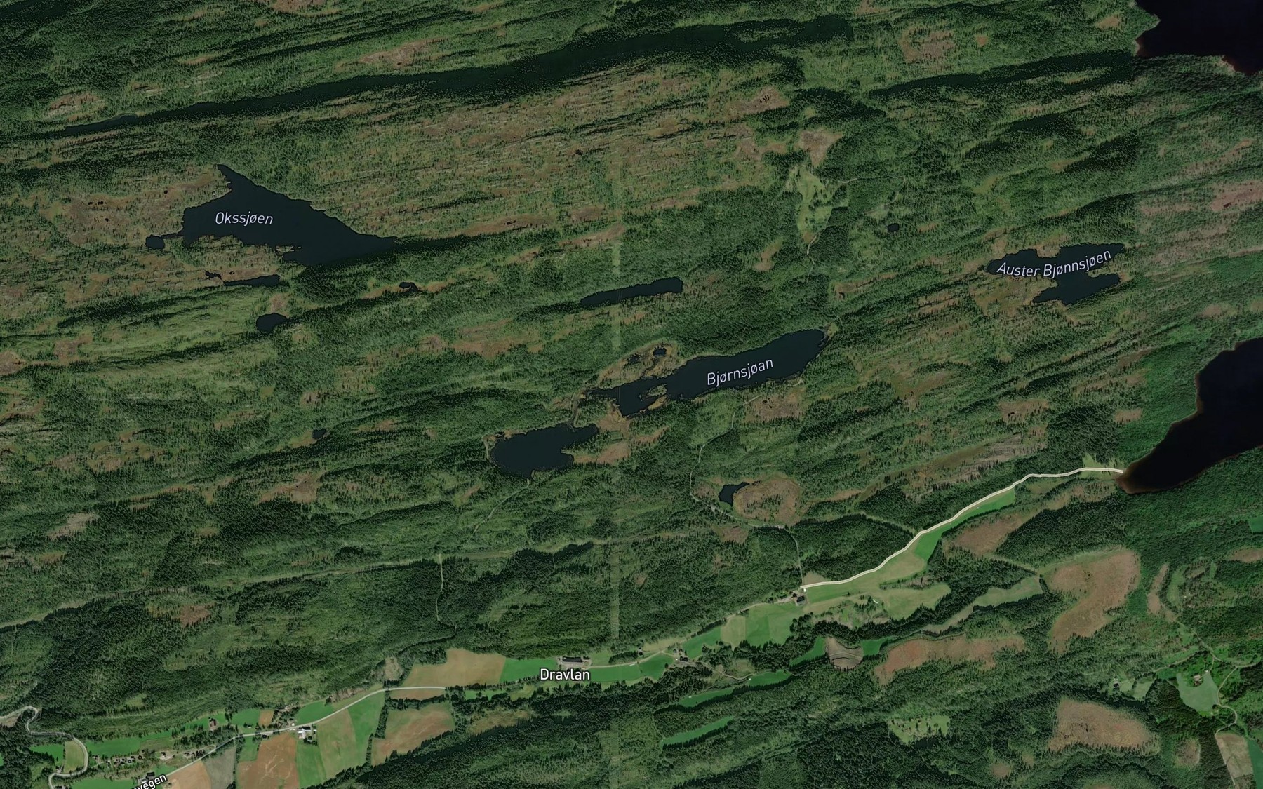 Satellite map of the Oyster Bjornsjoen