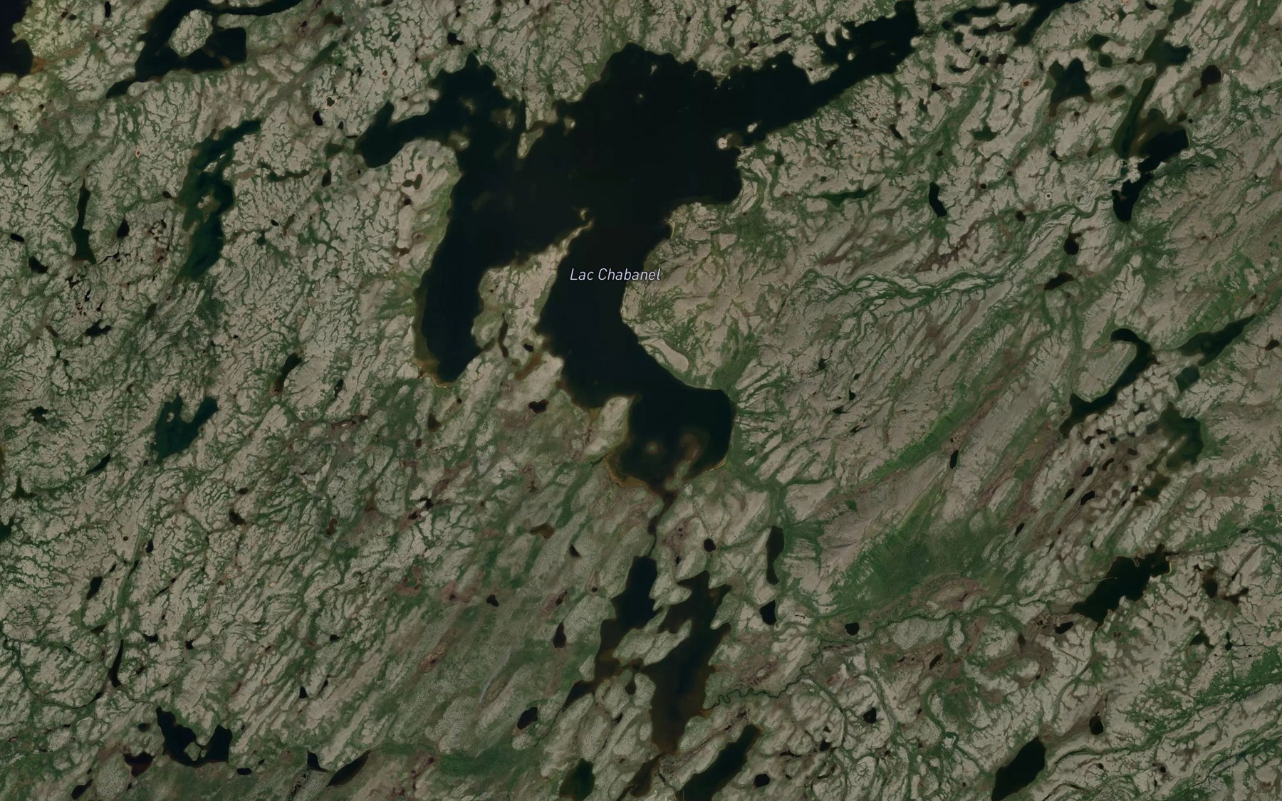 Satellite map of the Lac Chabanel