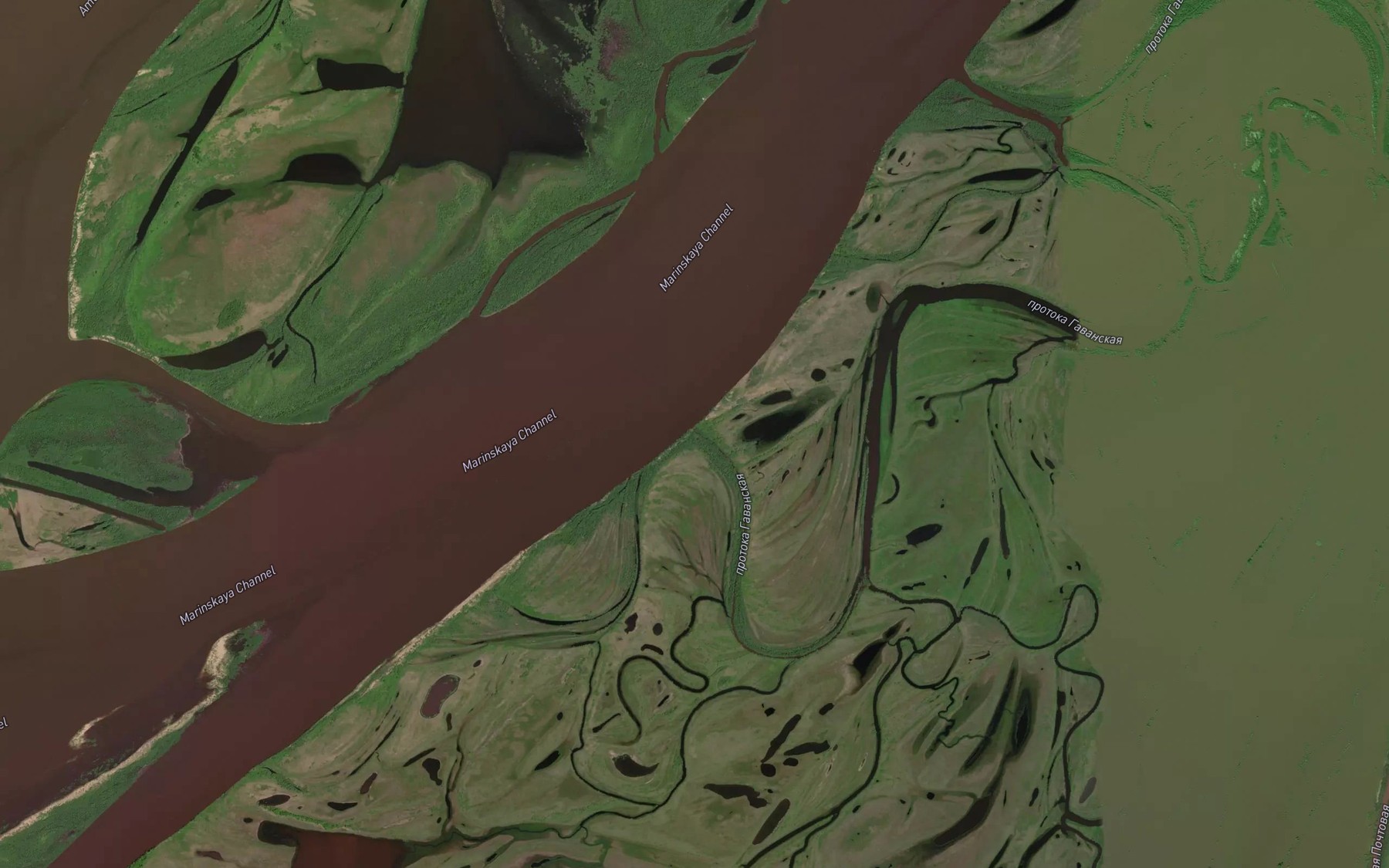 Satellite map of the Protoka Gavanskaya