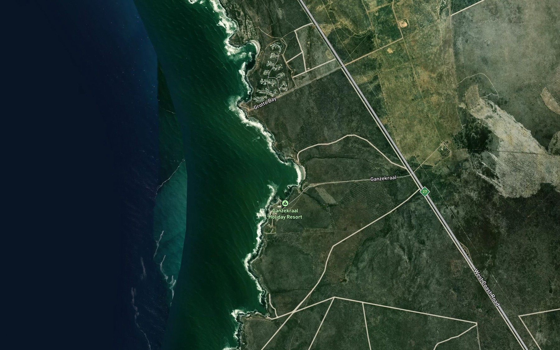 Satellite map of the Jacobsbaai