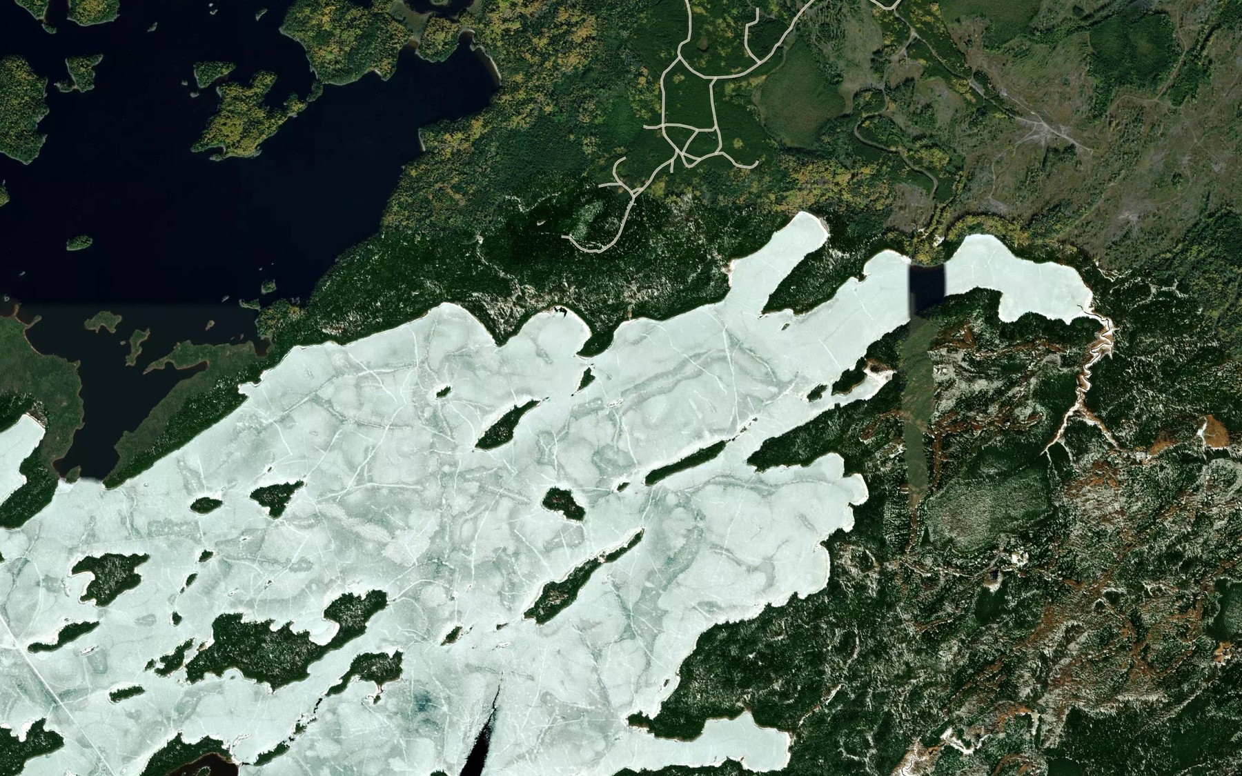 Satellite map of the East Bay