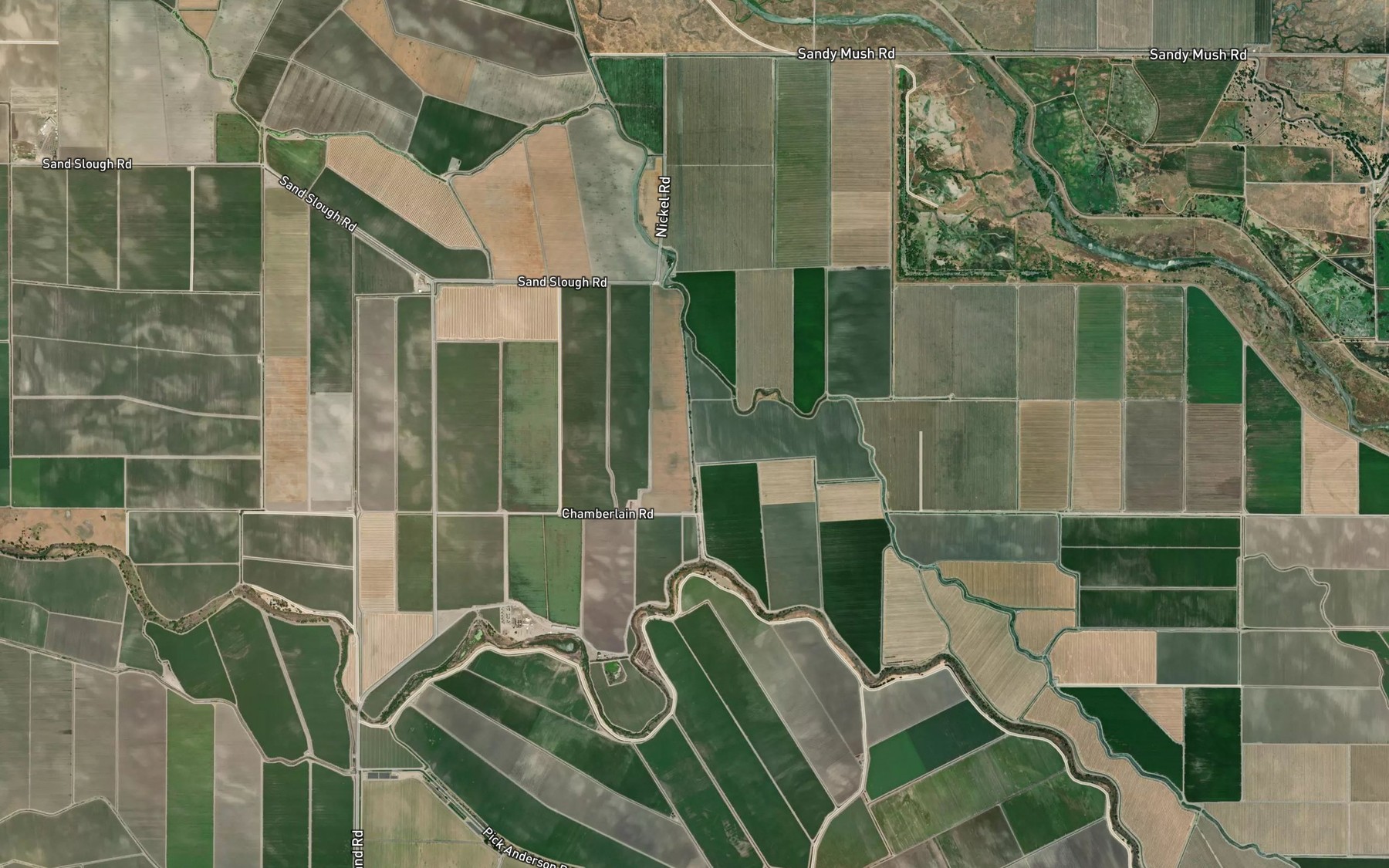 Satellite map of the East Side Canal