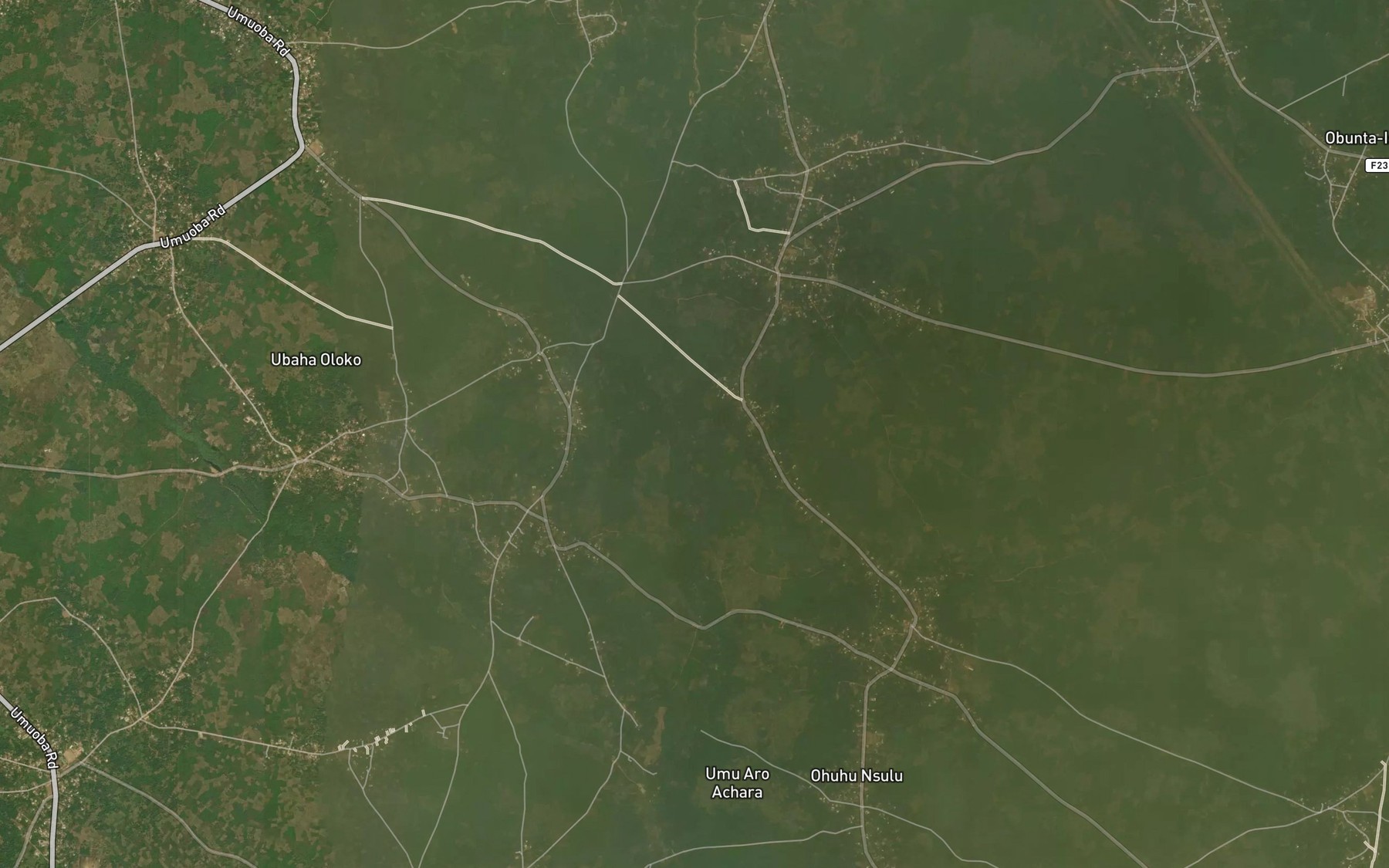 Satellite map of the River Ahi