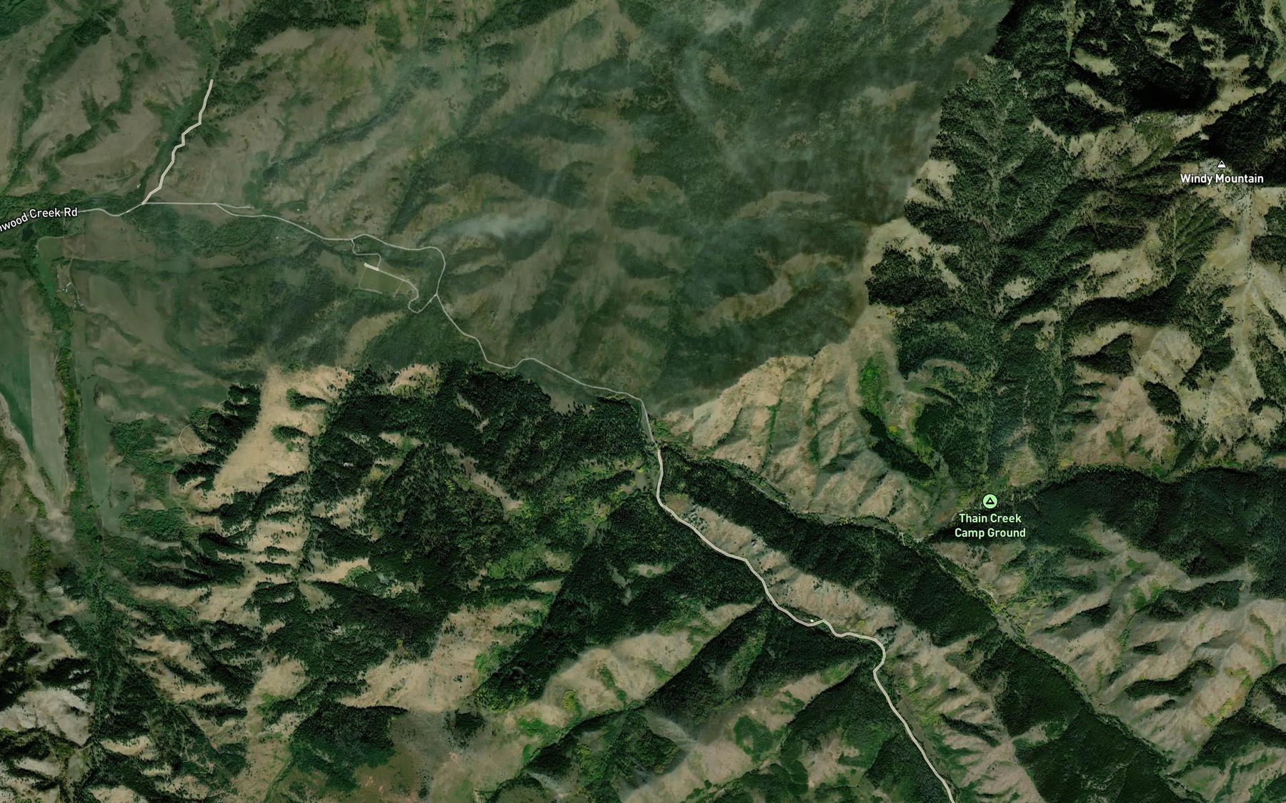 Satellite map of the Smith Creek