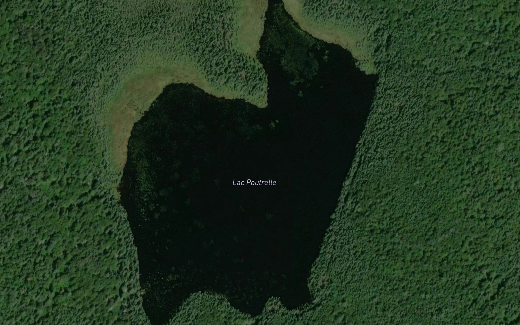Satellite map of the Lac Poutrelle