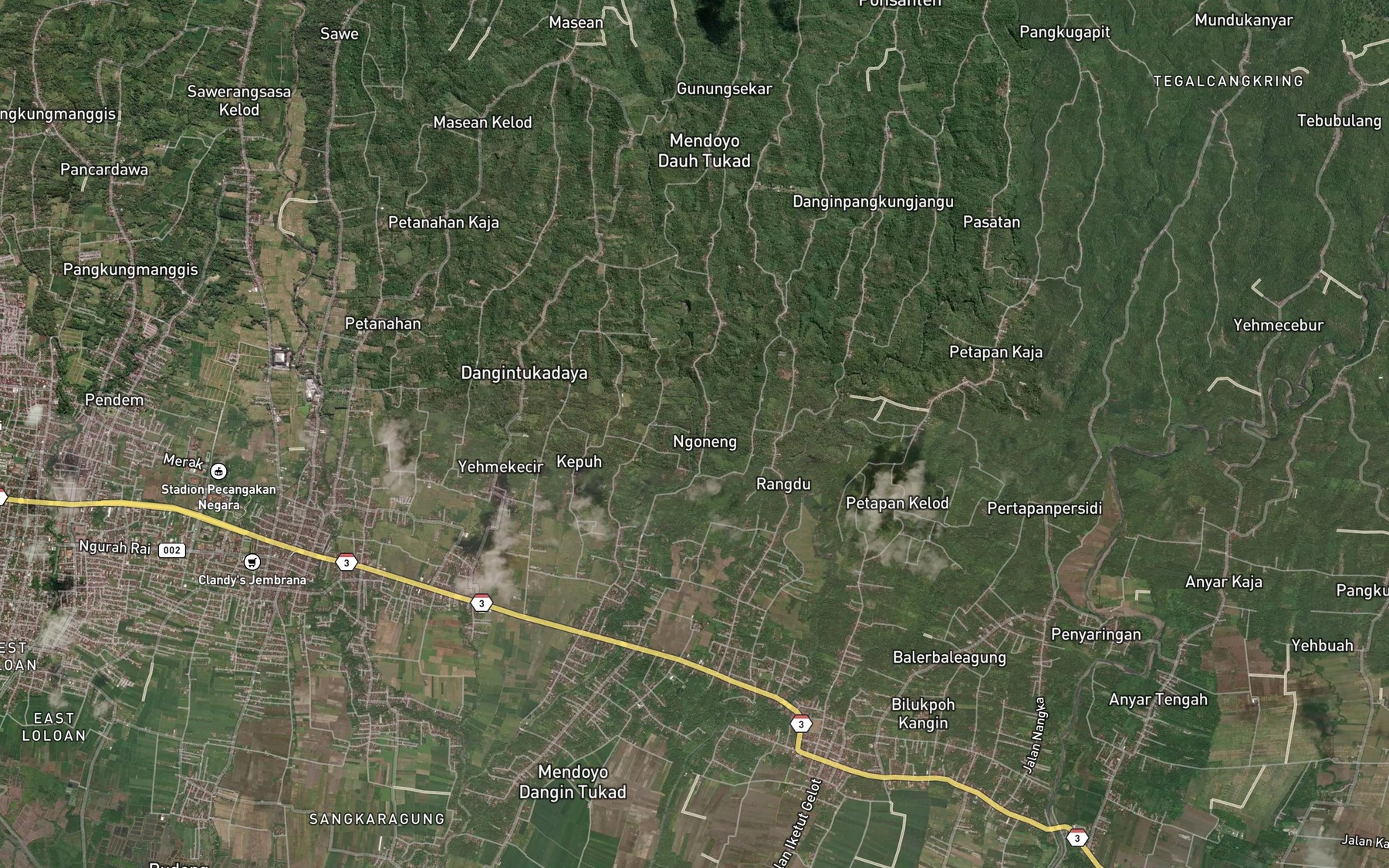 Satellite map of the Tukad Pancagede