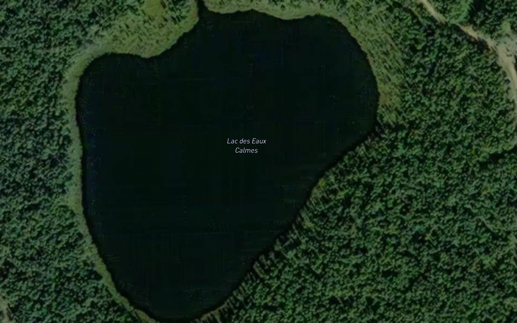 Satellite map of the Lac des Eaux Calmes
