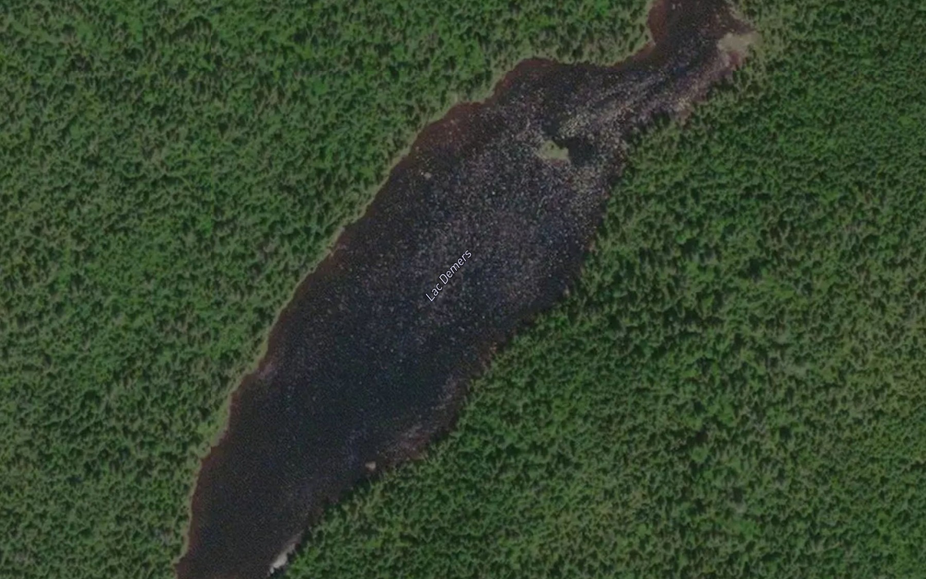 Satellite map of the Lac Demers