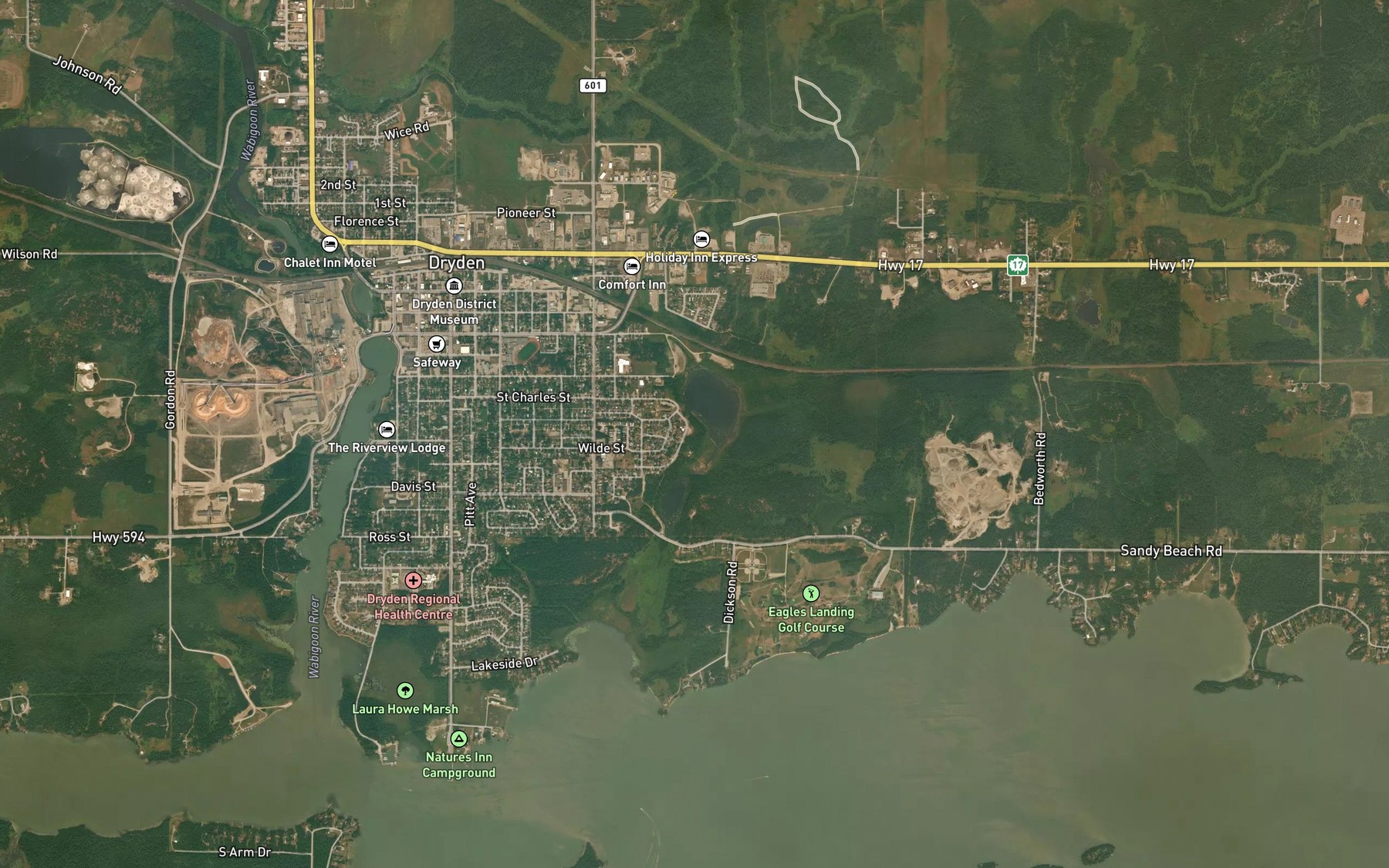 Satellite map of the Milanese's Lakes