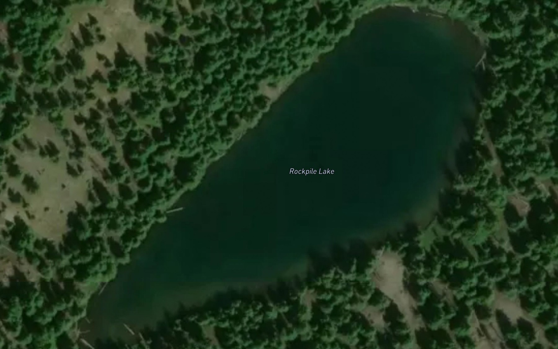 Satellite map of the Rockpile Lake