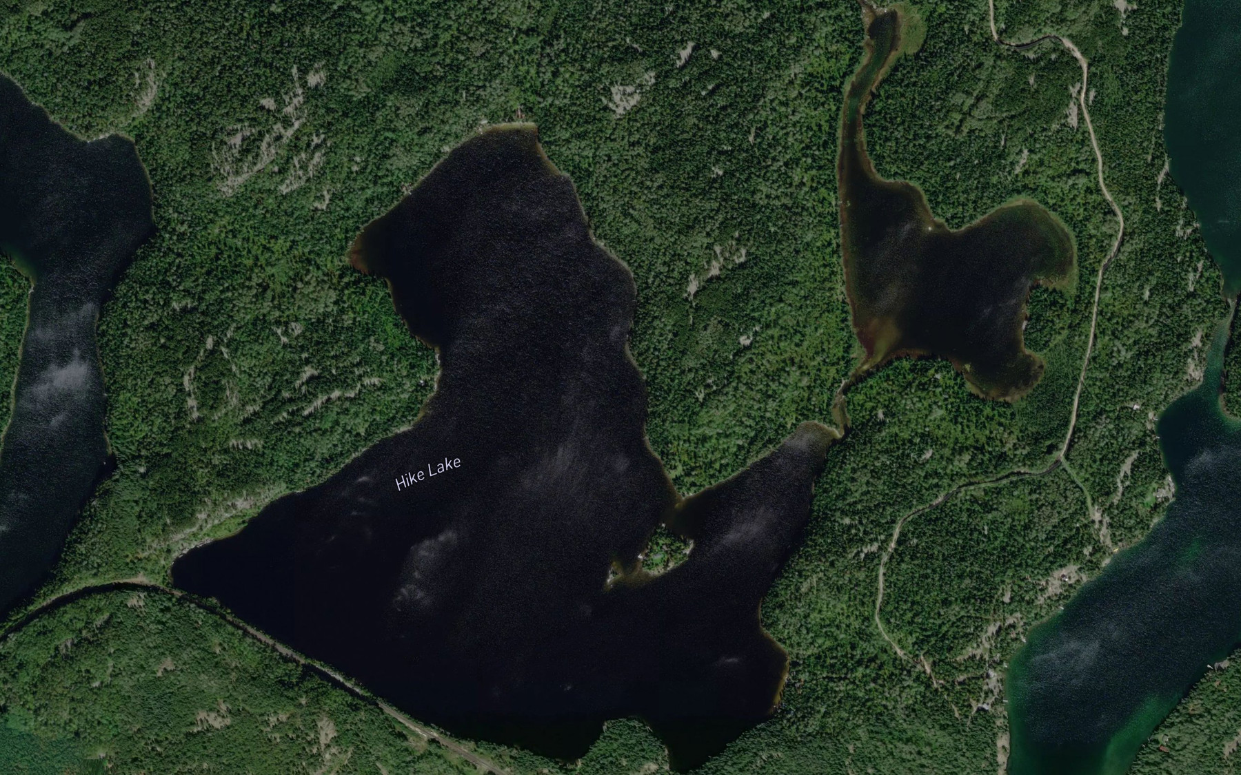 Satellite map of the Hike Lake