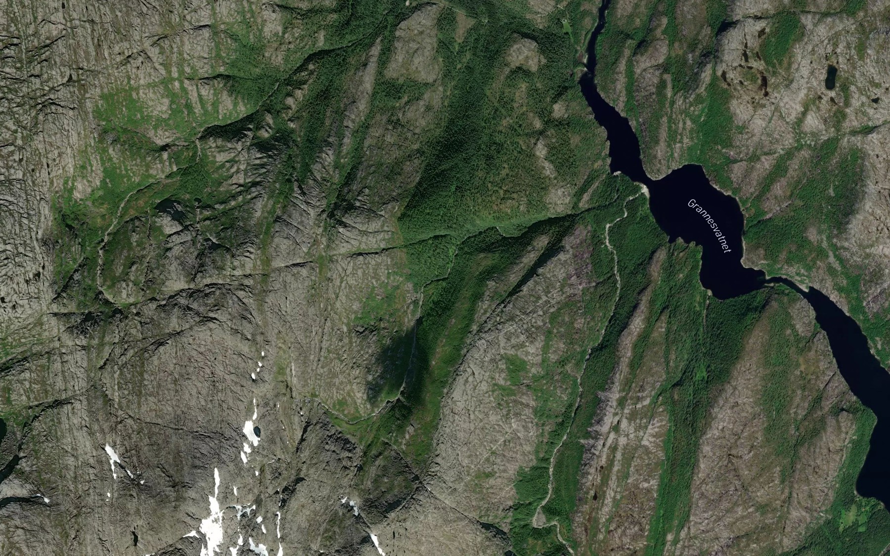 Satellite map of the Snofjellelva