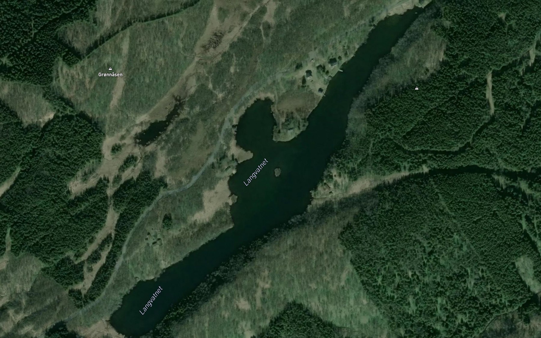 Satellite map of the Langvatnet