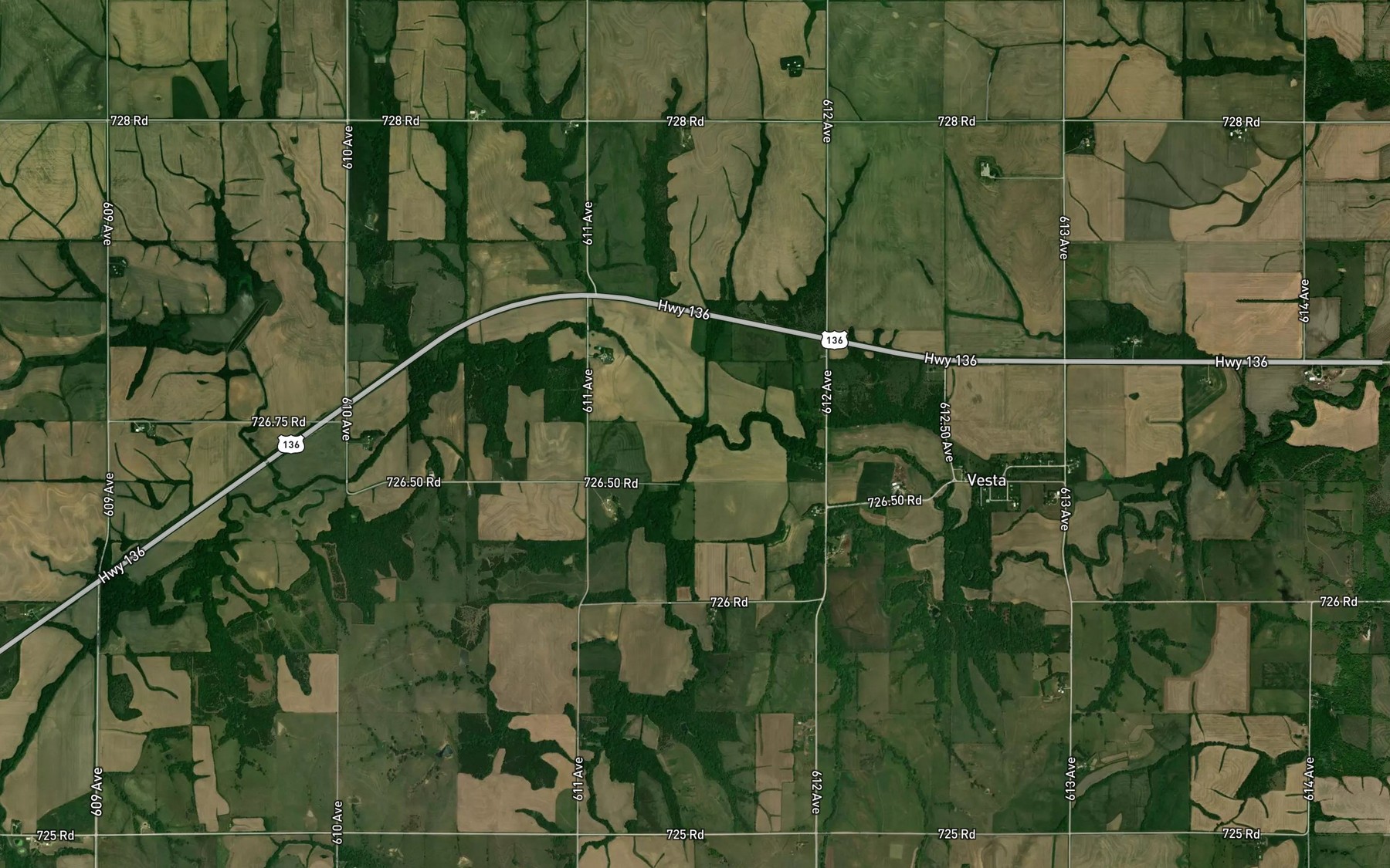 Satellite map of the Lost Branch