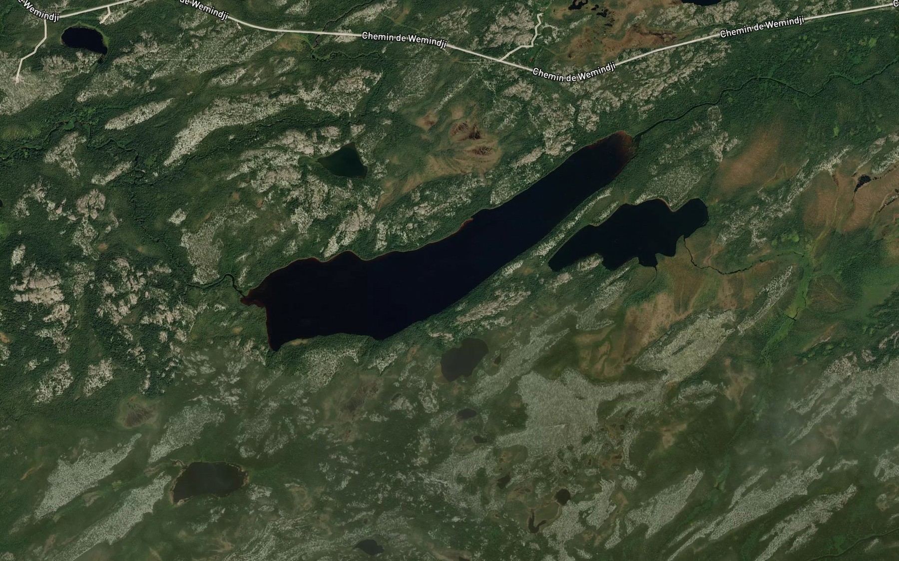 Satellite map of the Lac Namakus
