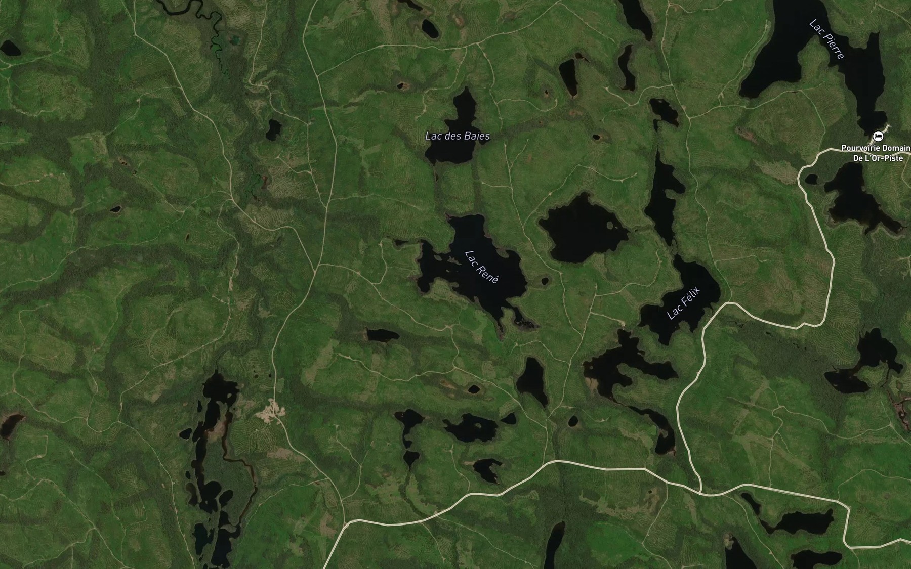 Satellite map of the Lac Rene