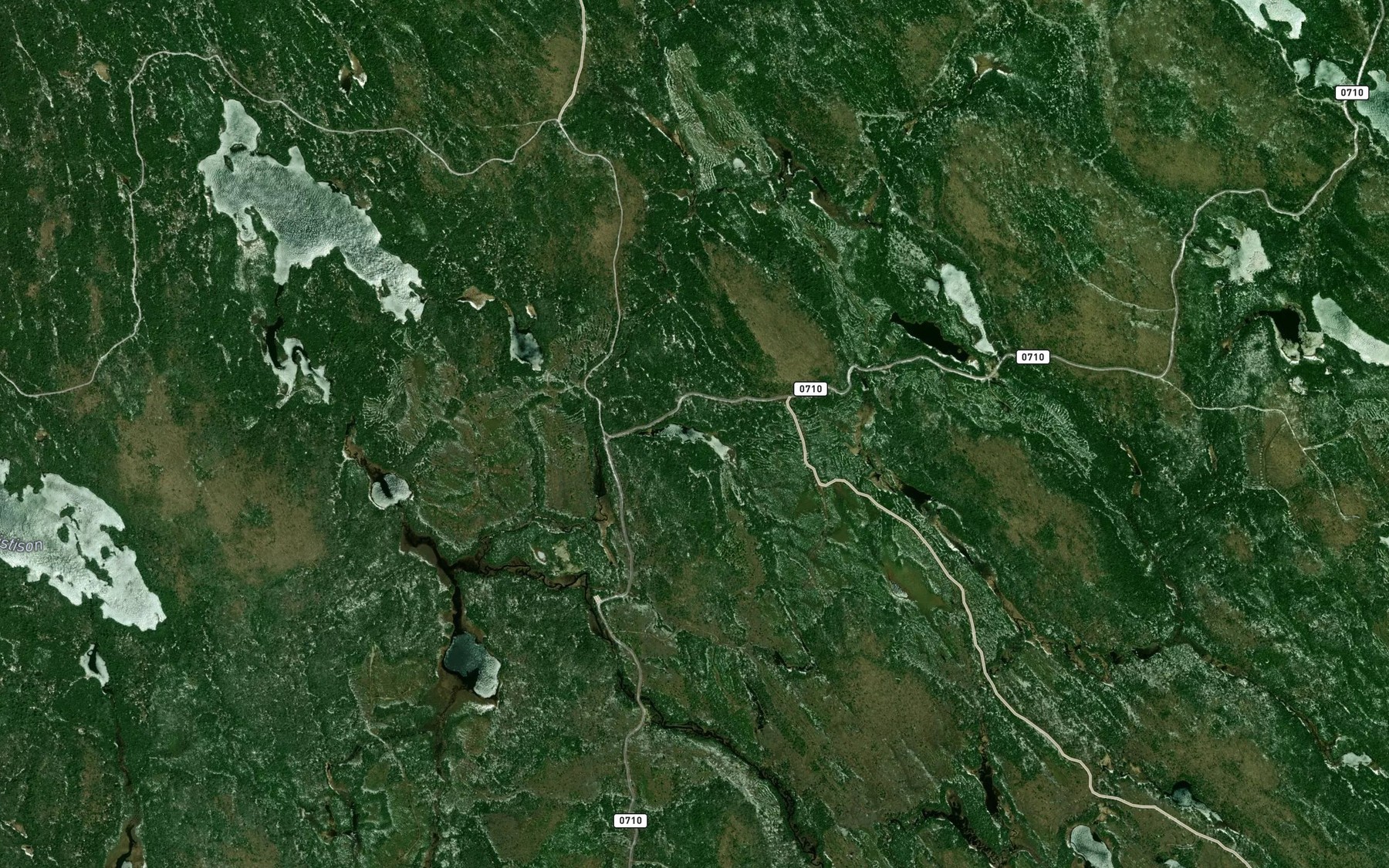 Satellite map of the Lac de la Fourche
