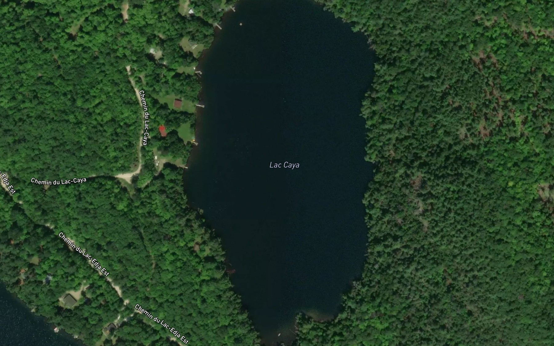 Satellite map of the Lac Caya