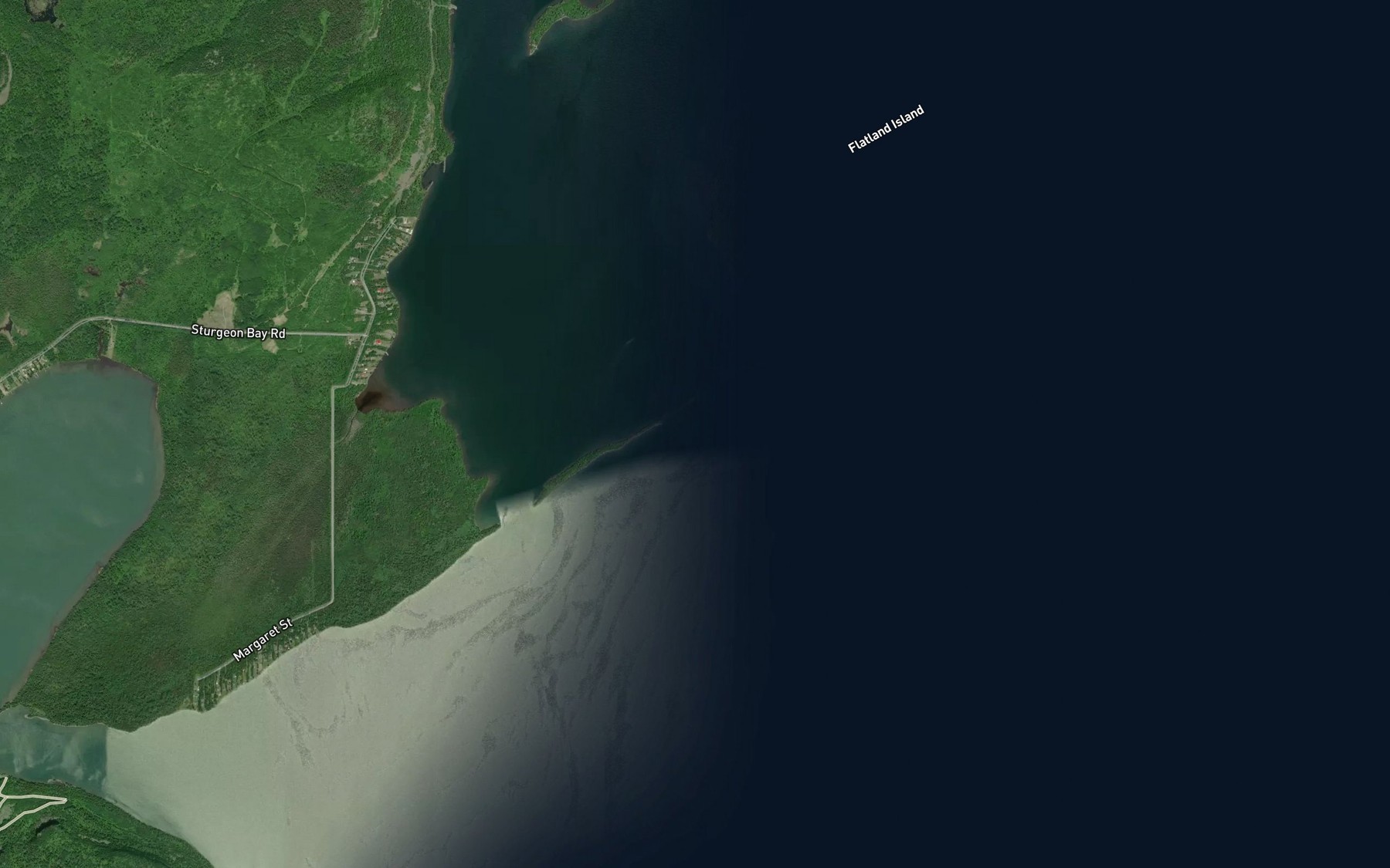 Satellite map of the Rowan Reef