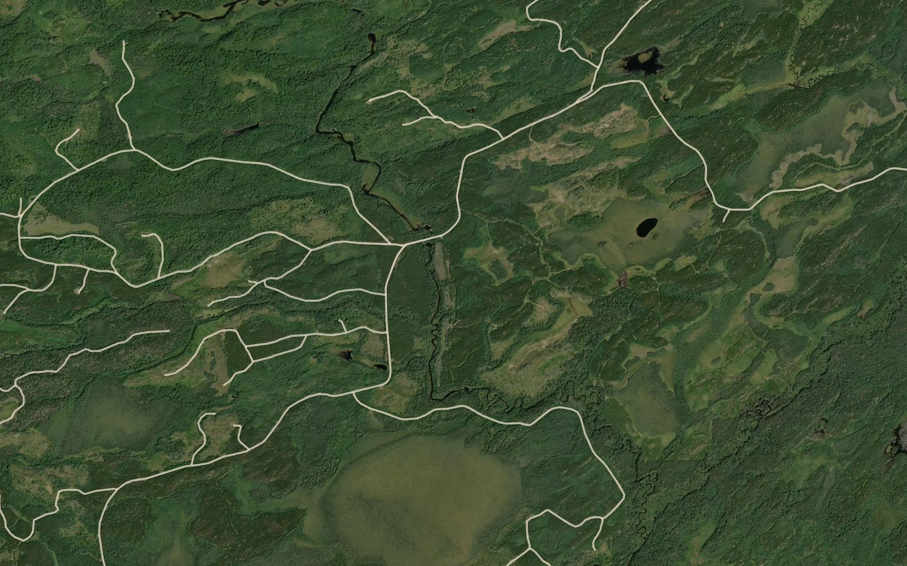 Satellite map of the Zephira Creek
