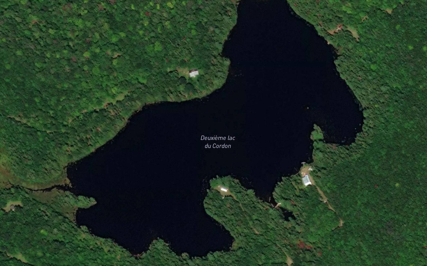 Satellite map of the Deuxieme lac du Cordon