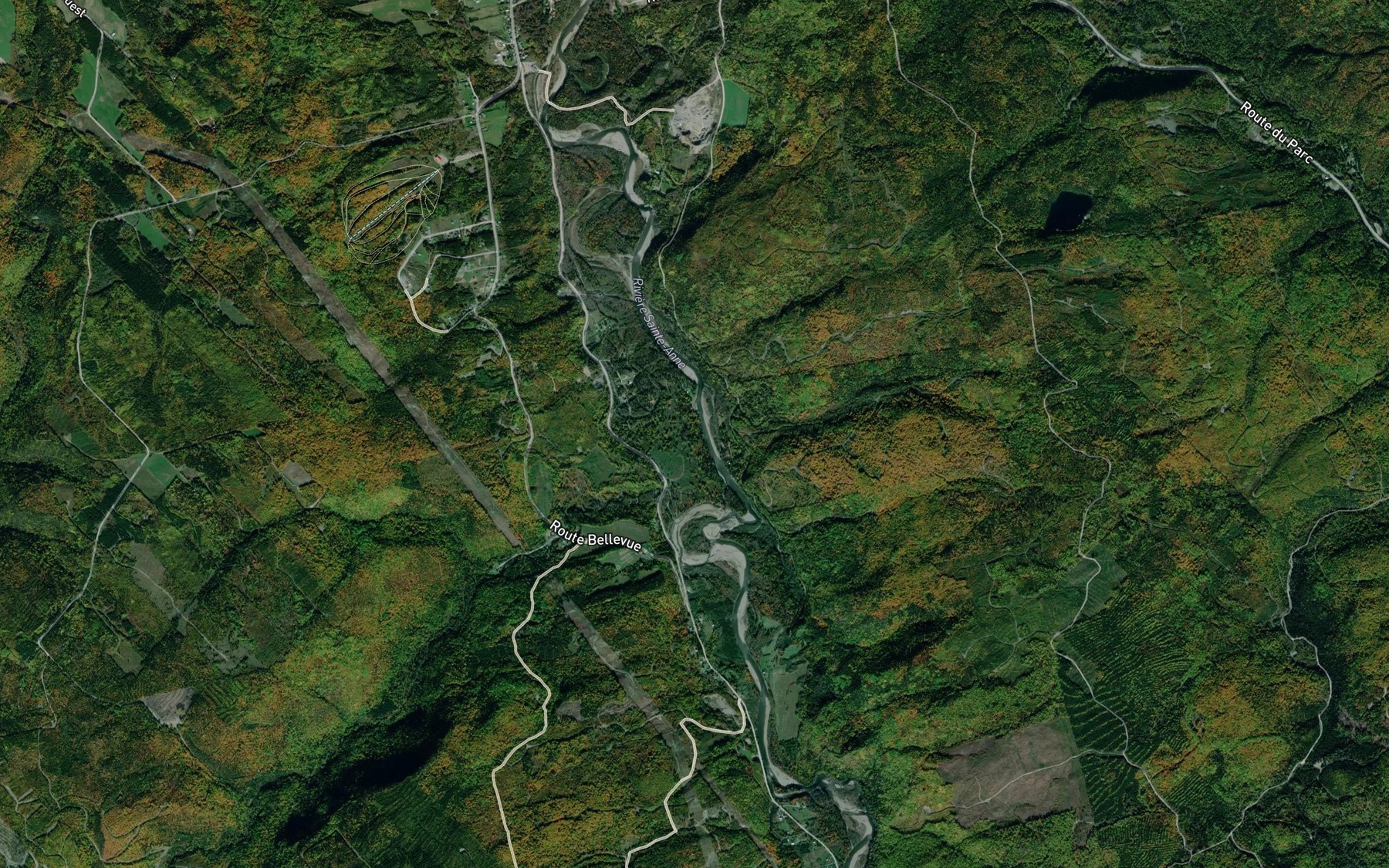 Satellite map of the Les Bras