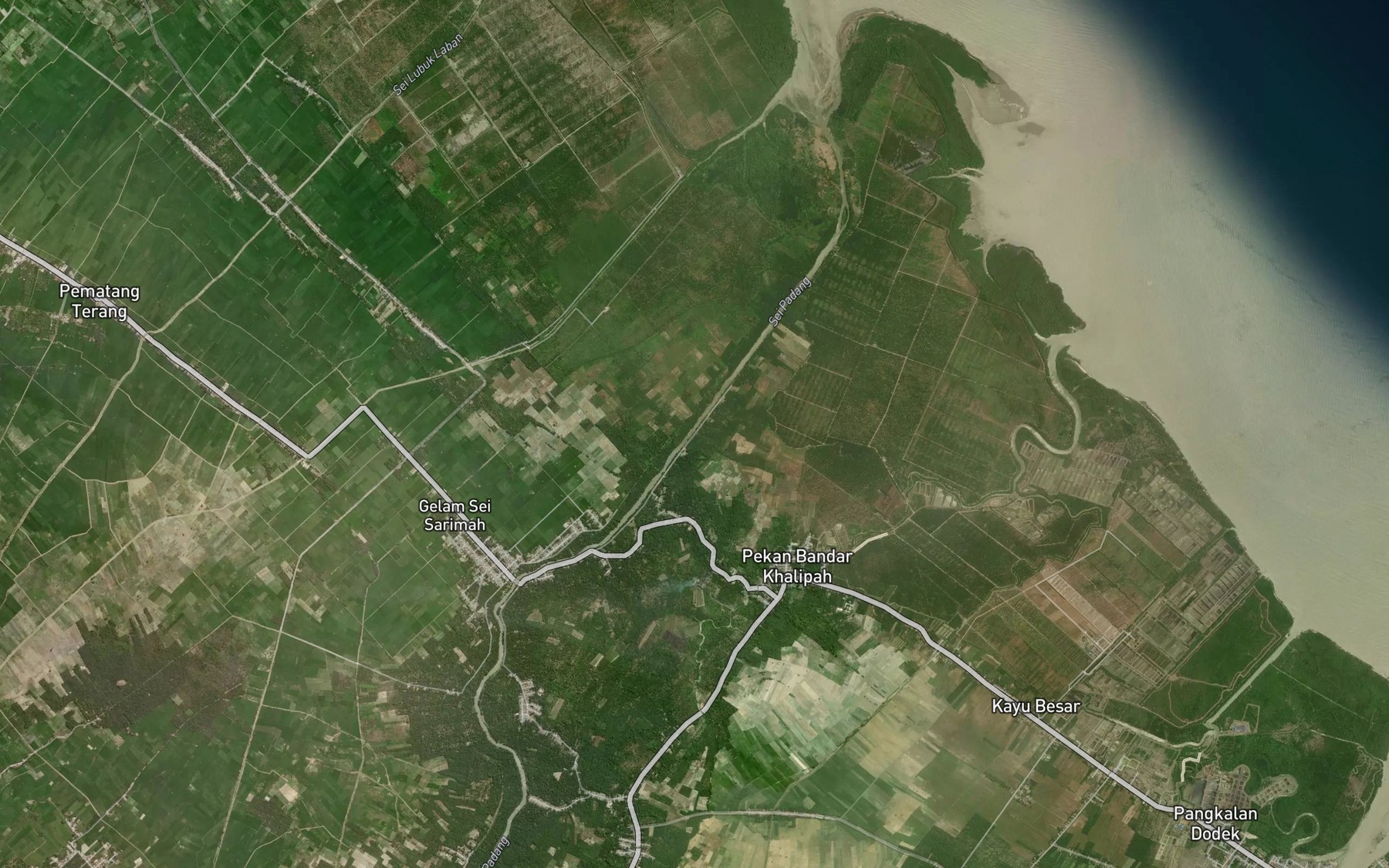 Satellite map of the Sungai Kampunggelam