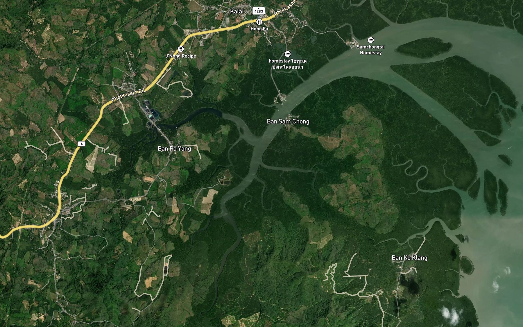 Satellite map of the Khlong To Yi