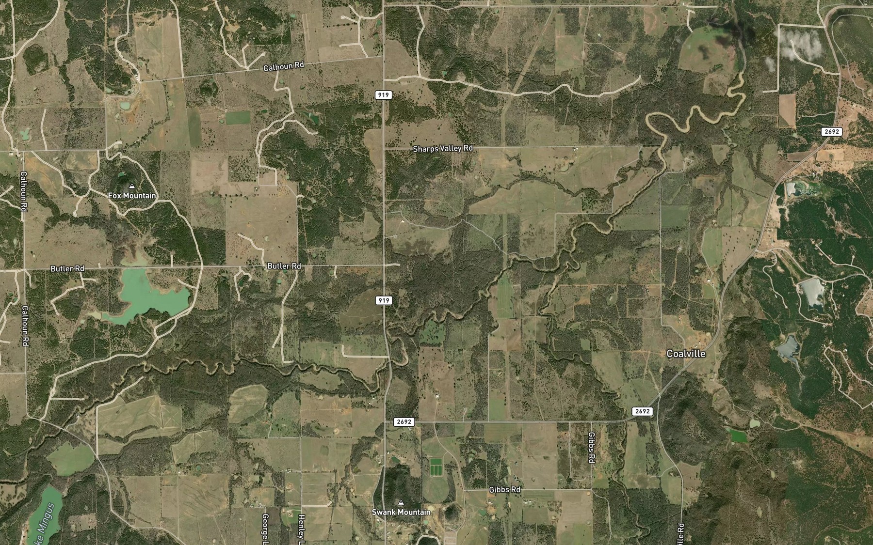 Satellite map of the Snider Branch