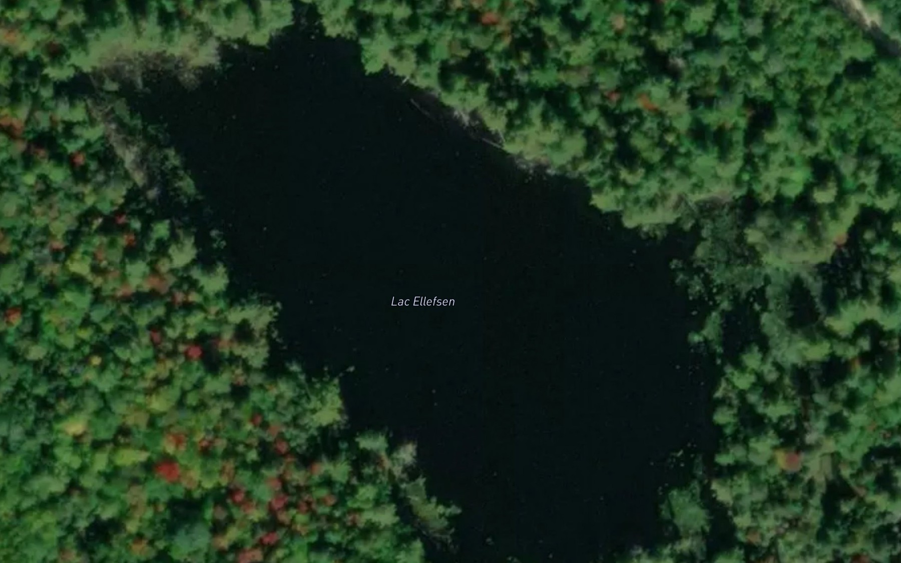 Satellite map of the Lac Ellefsen