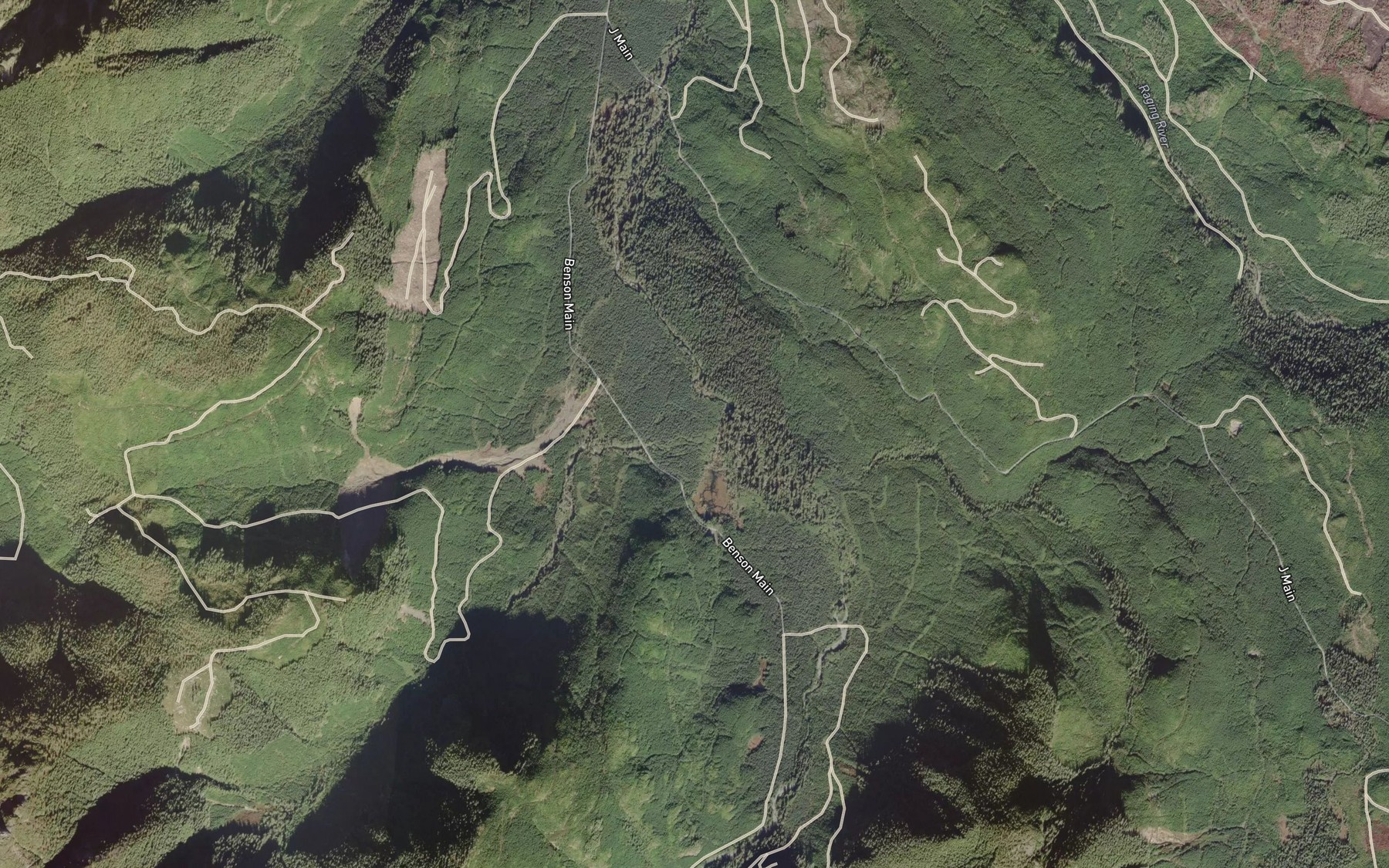 Satellite map of the Blue Ox Creek
