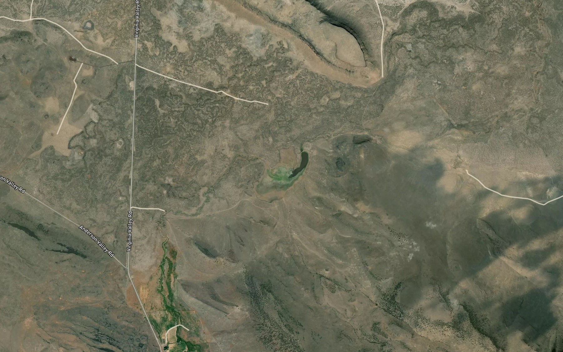 Satellite map of the Mahon Reservoir