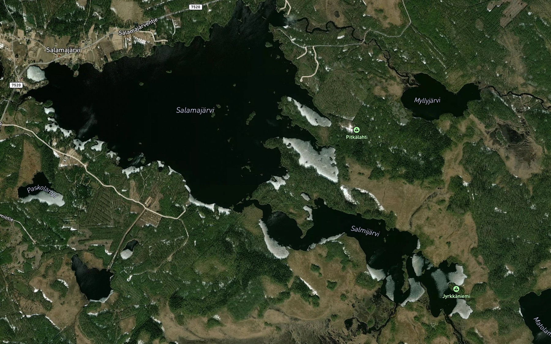 Satellite map of the Pahalahti