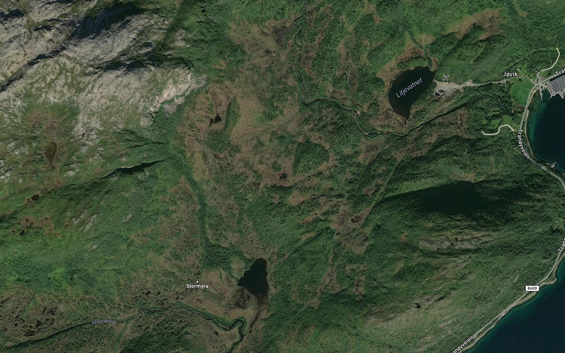 Satellite map of the Lomtjonna