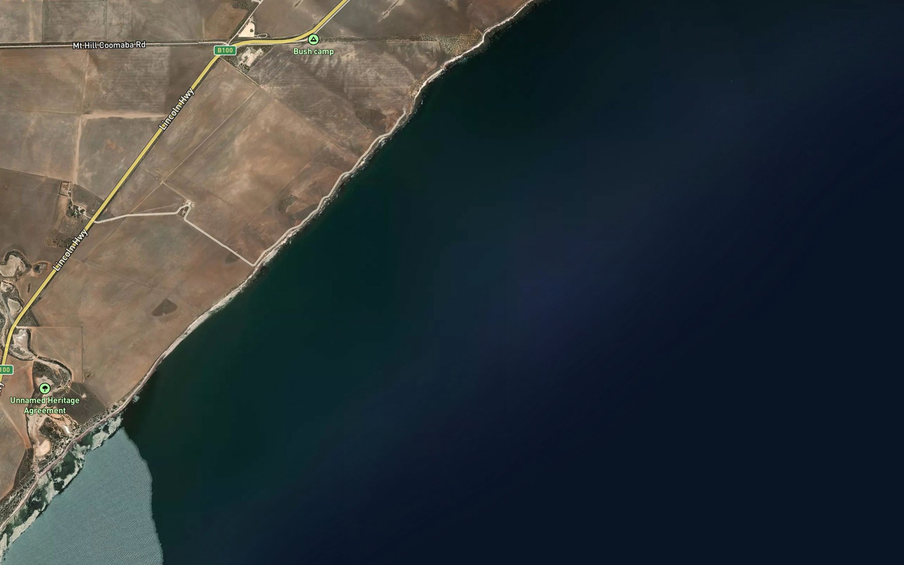 Satellite map of the Dutton Bay