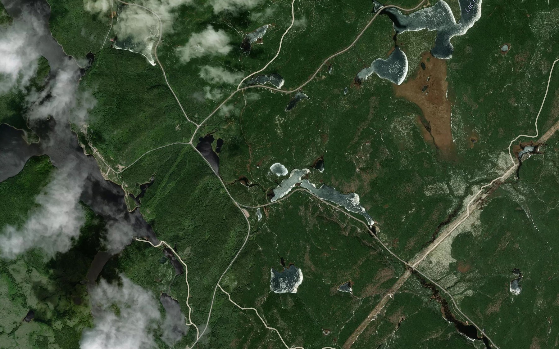 Satellite map of the Lac de la Tete
