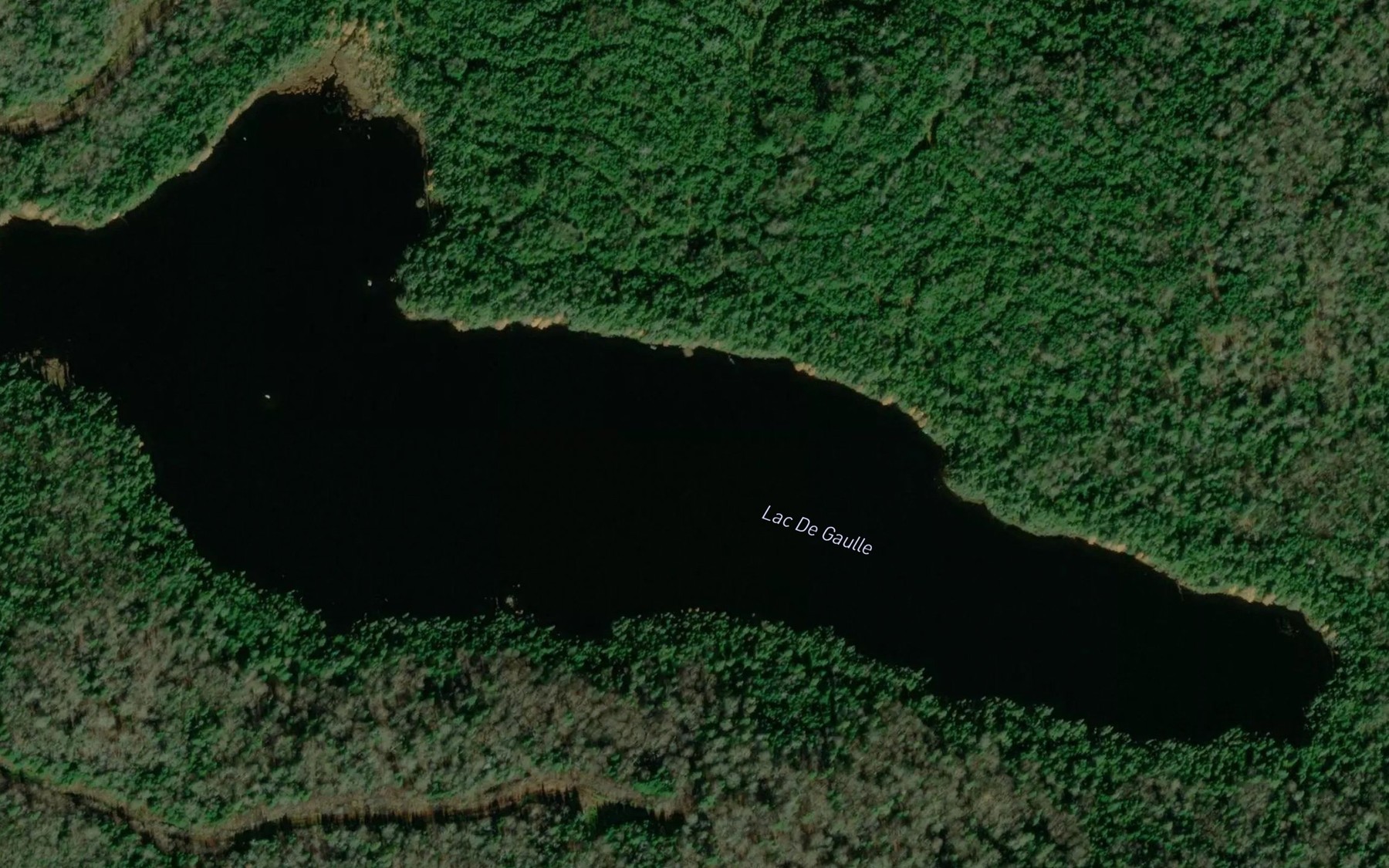 Satellite map of the Lac De Gaulle
