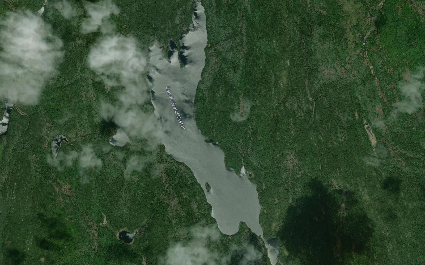 Satellite map of the Lac du Grand Castor