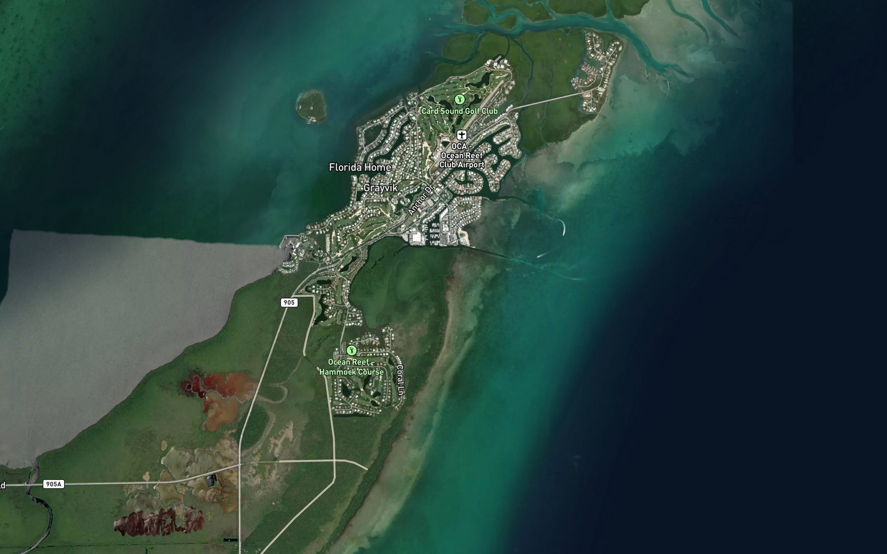 Satellite map of the Little Dispatch Creek