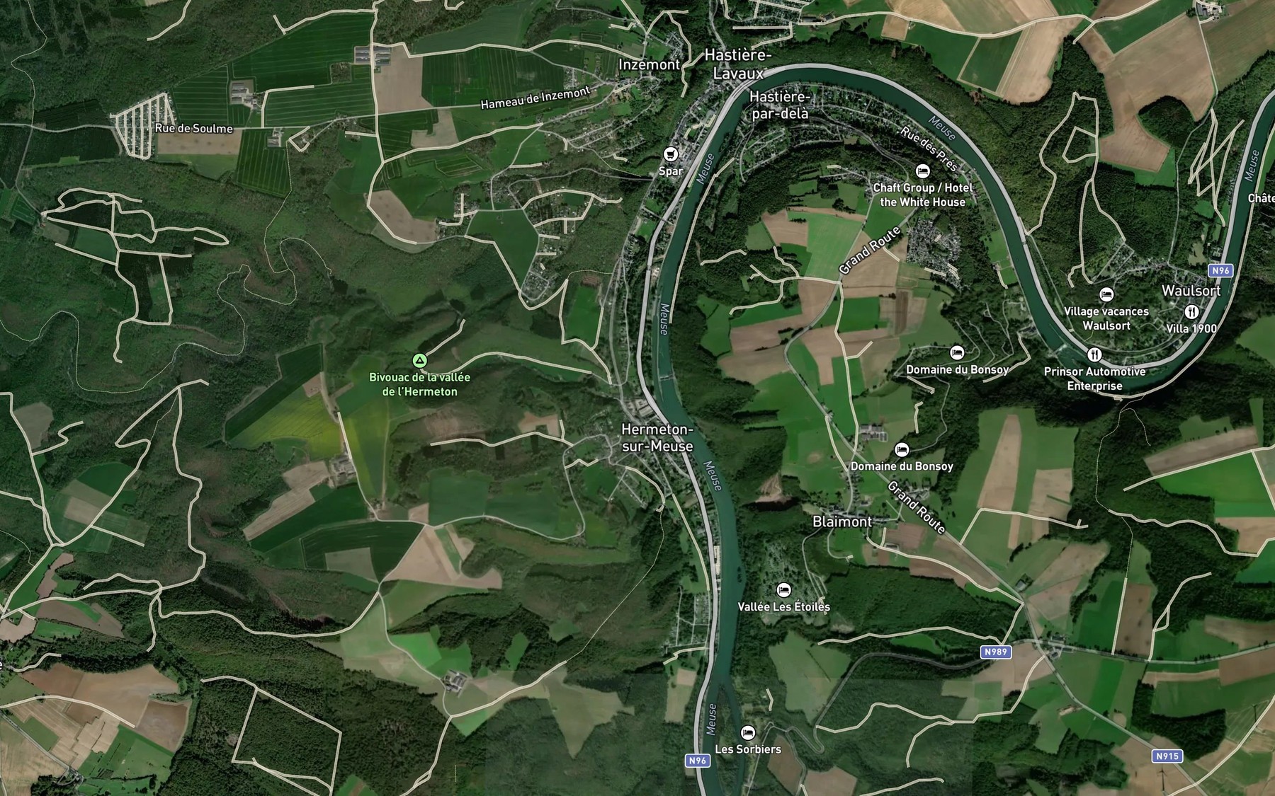 Satellite map of the Hermeton