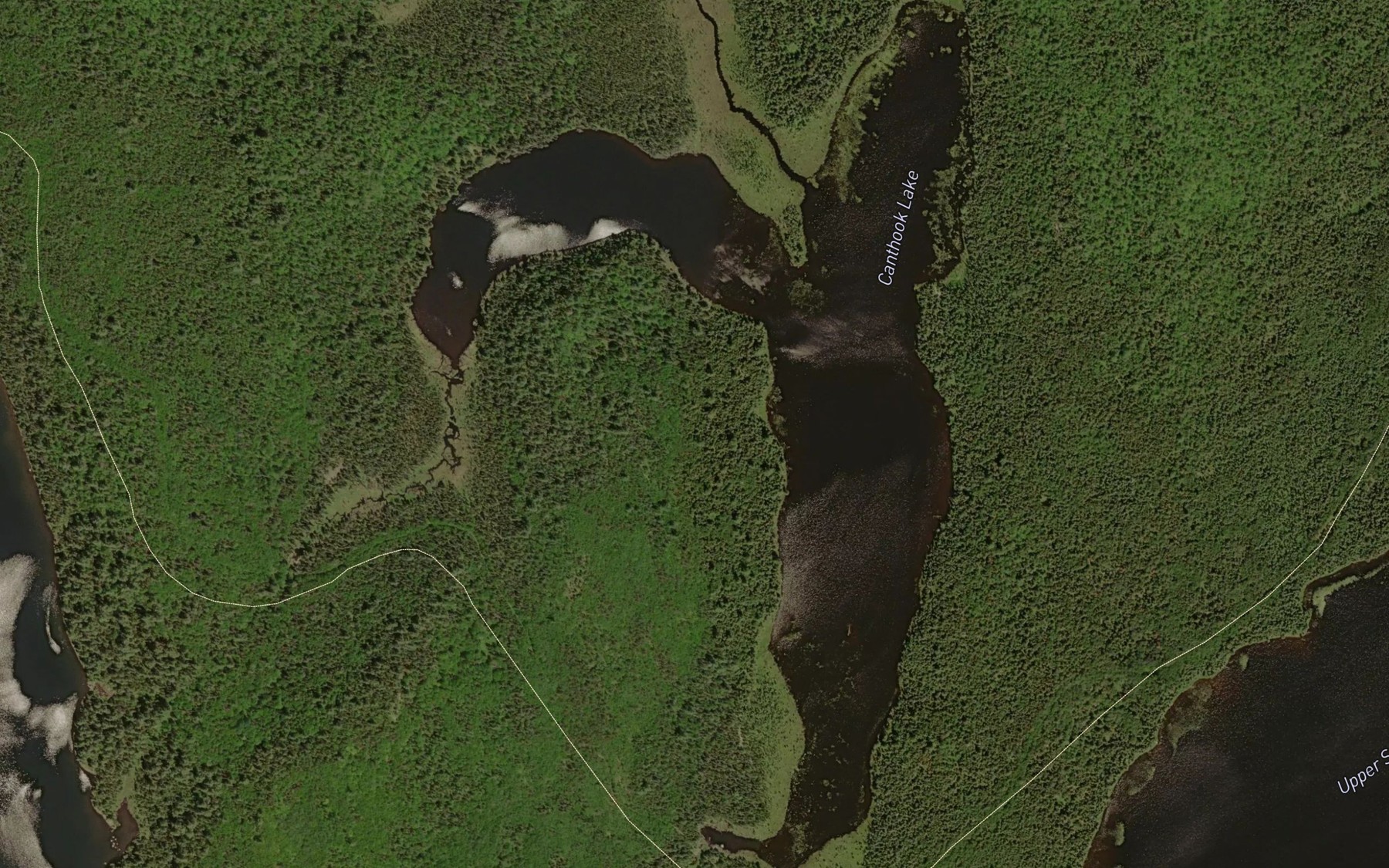 Satellite map of the Canthook Lake