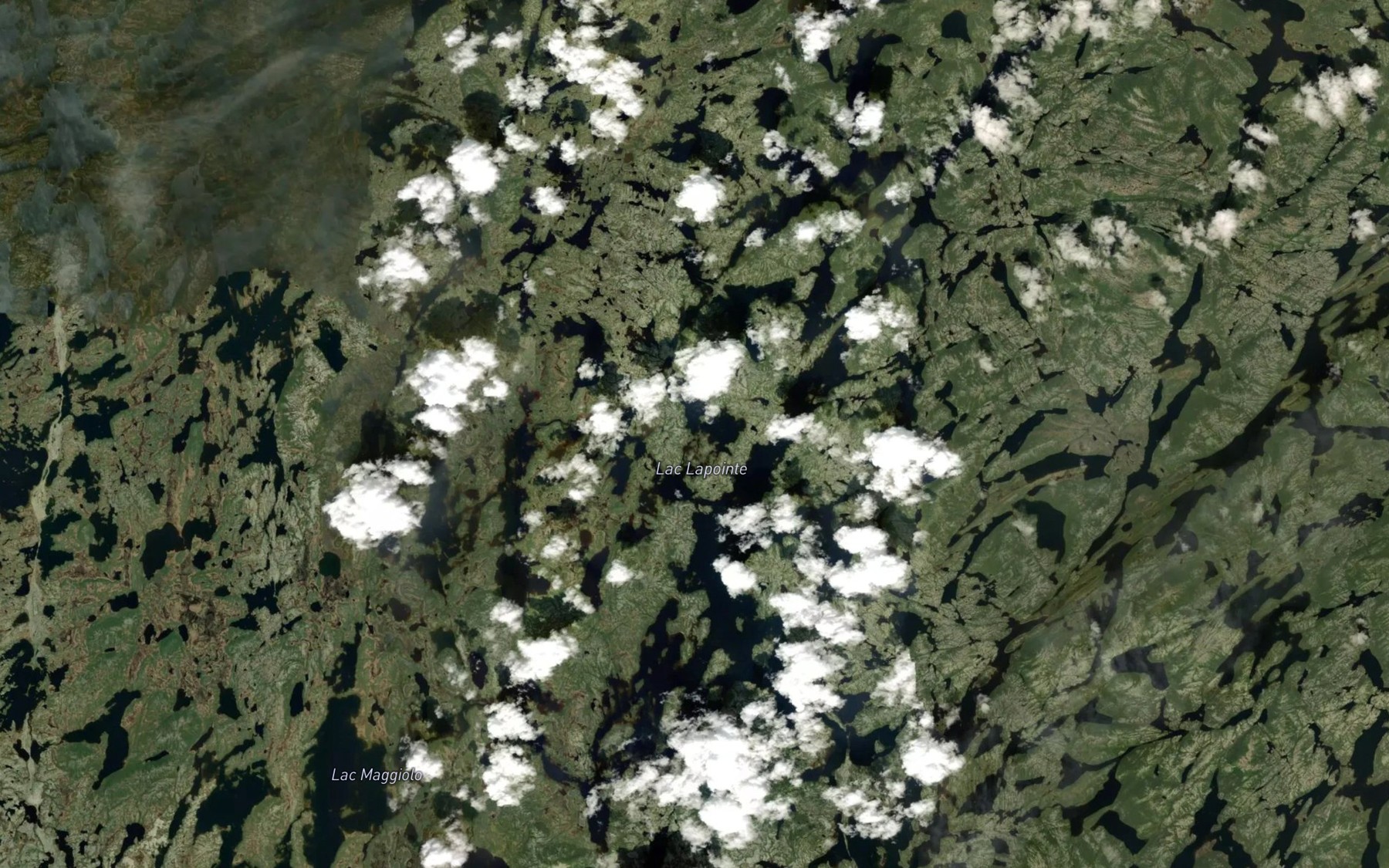 Satellite map of the Lac Lapointe